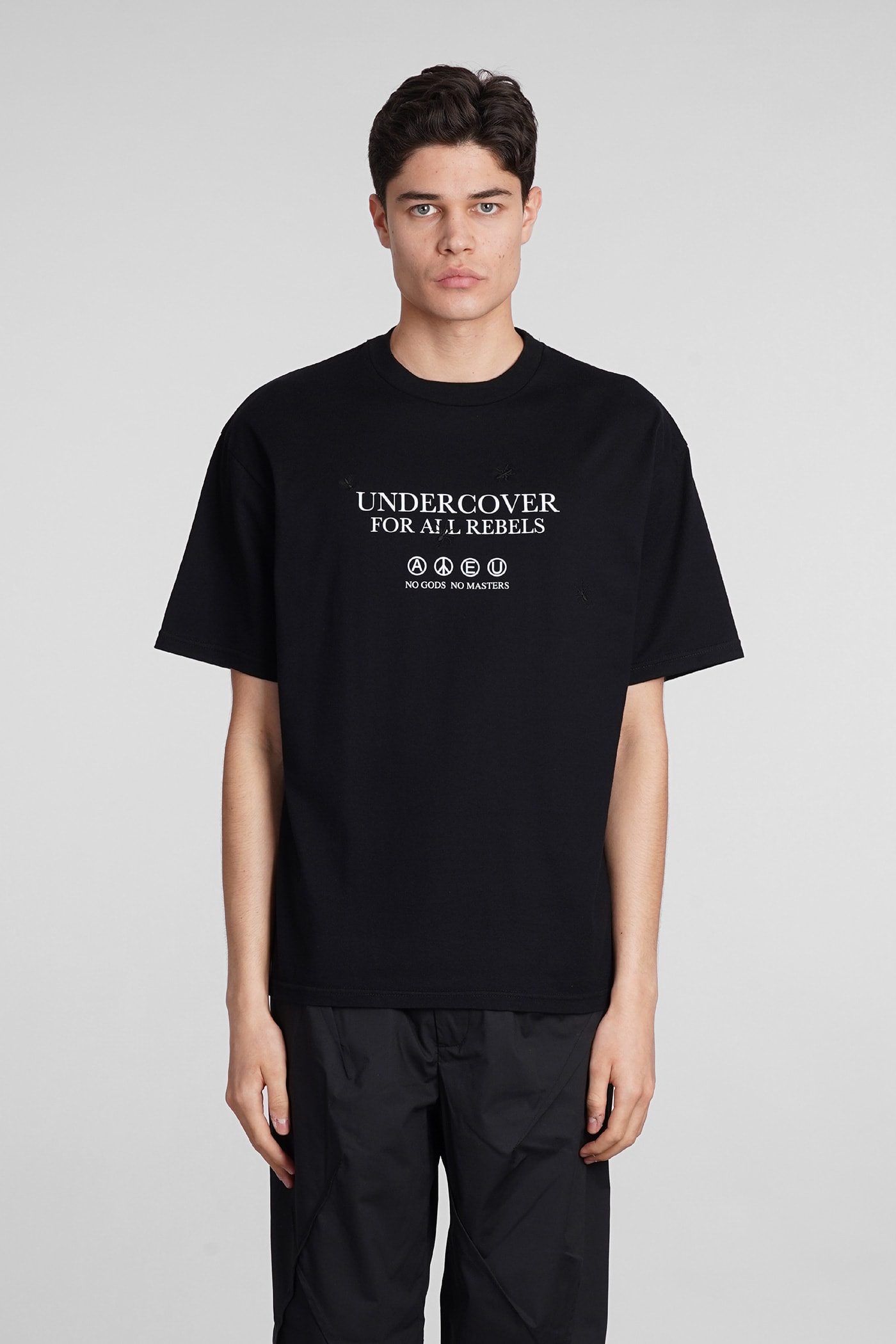 T-shirt In Black Cotton