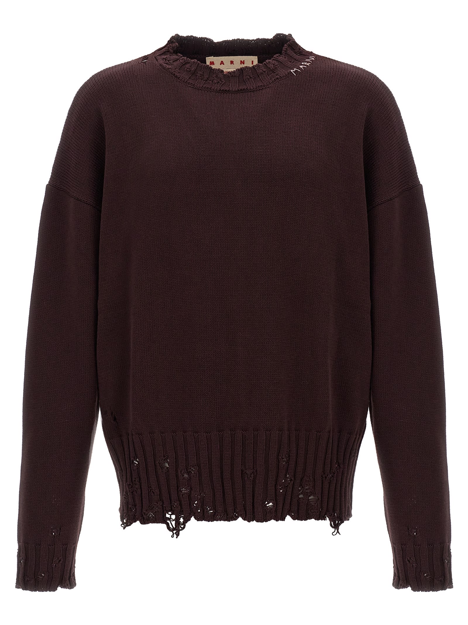 Shop Marni Destroyed Effect Sweater