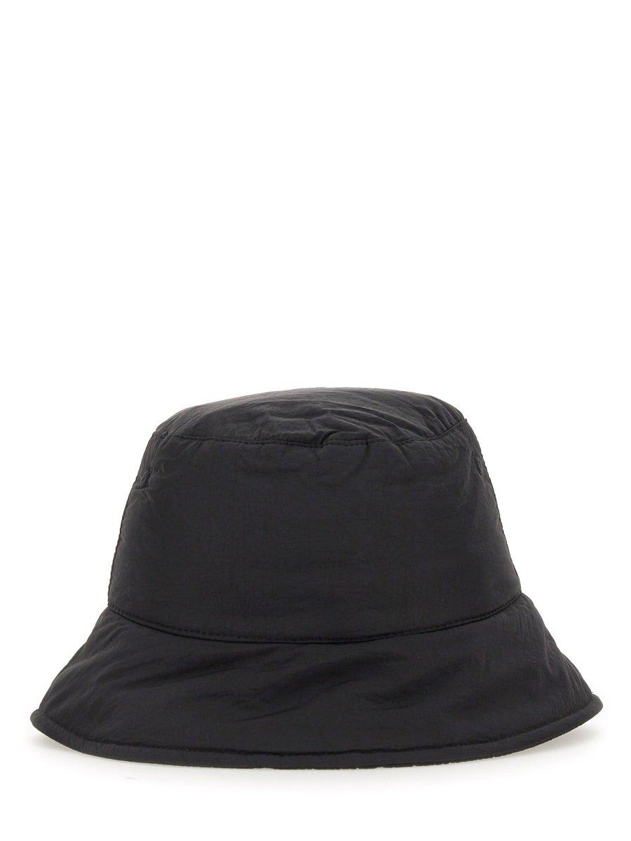 Shop Versace Jeans Couture Logo Detailed Bucket Hat In Black