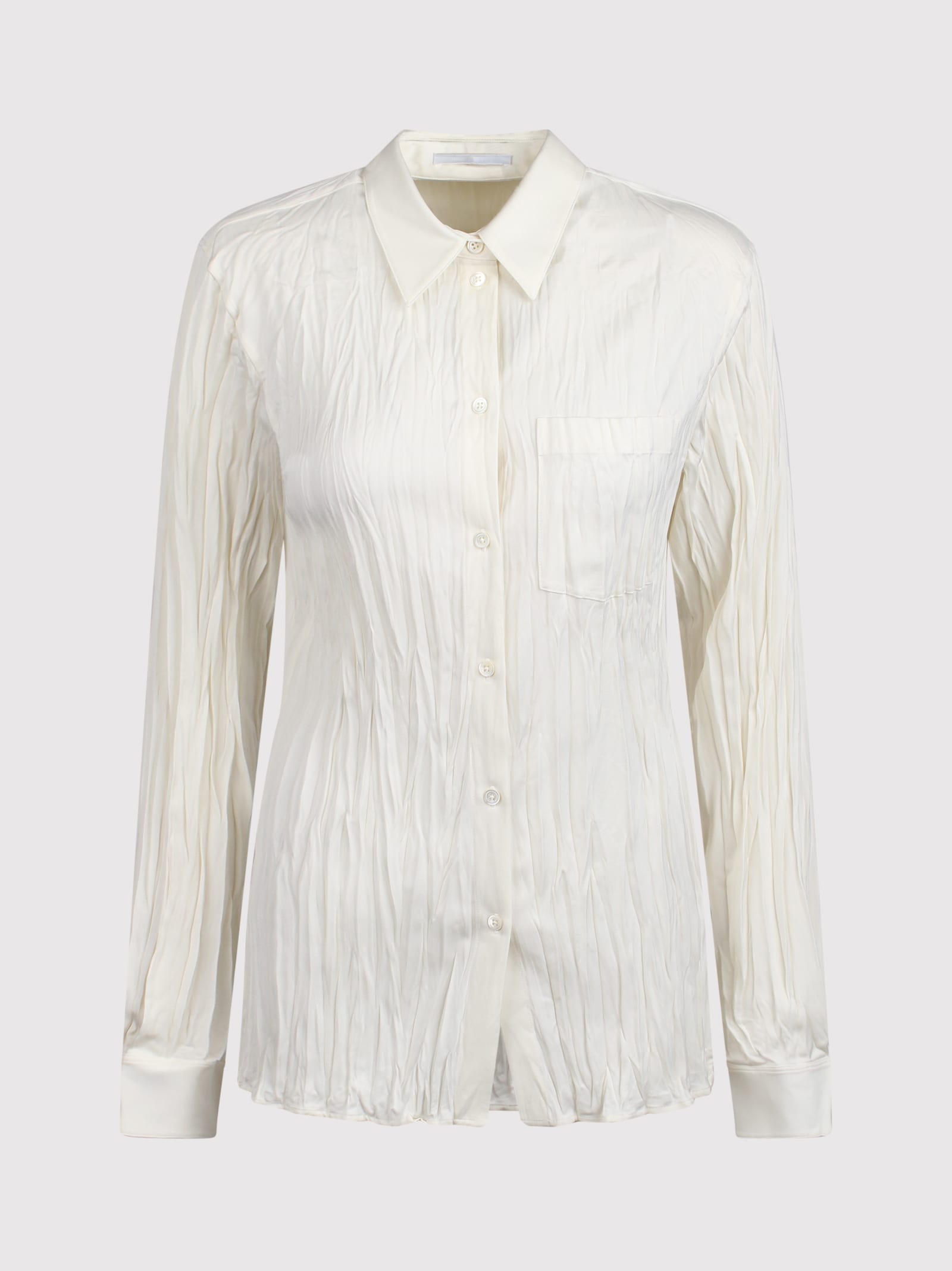Helmut Lang Classic Wrinkled Effect Shirt In Beige