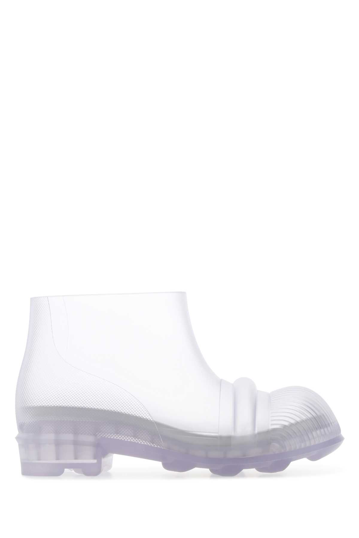 Loewe Transparent Rubber Ankle Boots In White