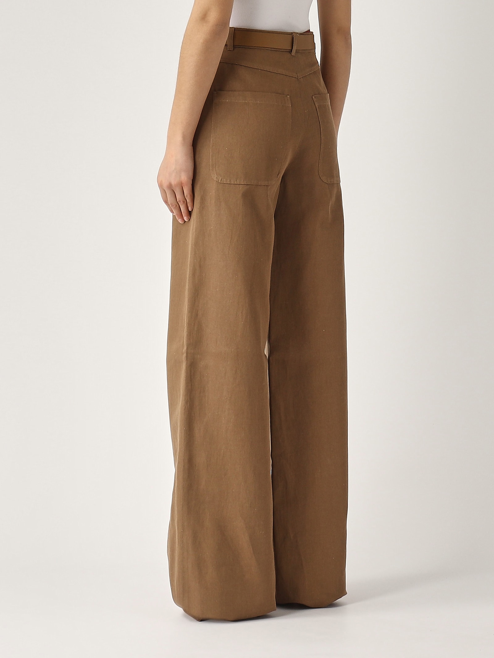 Max Mara Gilly Wide-leg Corduroy Trousers In Cammello