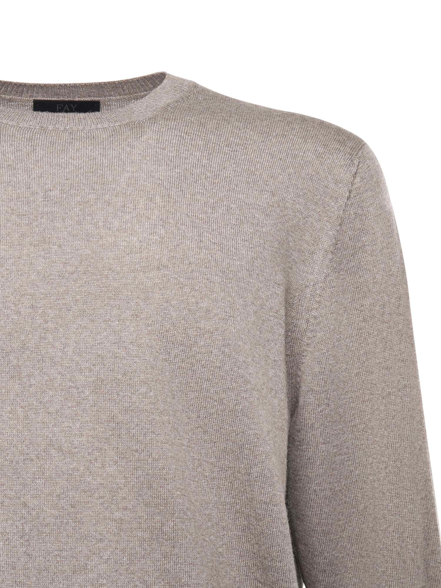 Fay Wool Sweater In Neutral