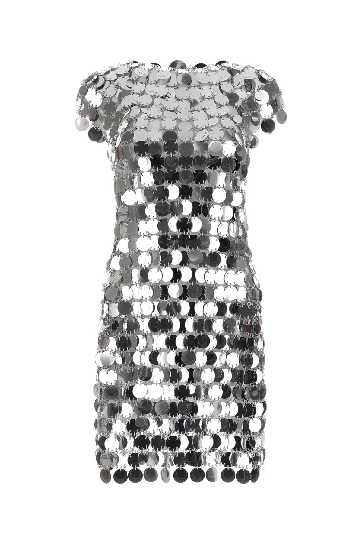Shop Rabanne Black Maxi Sequins Mini Dress In P040