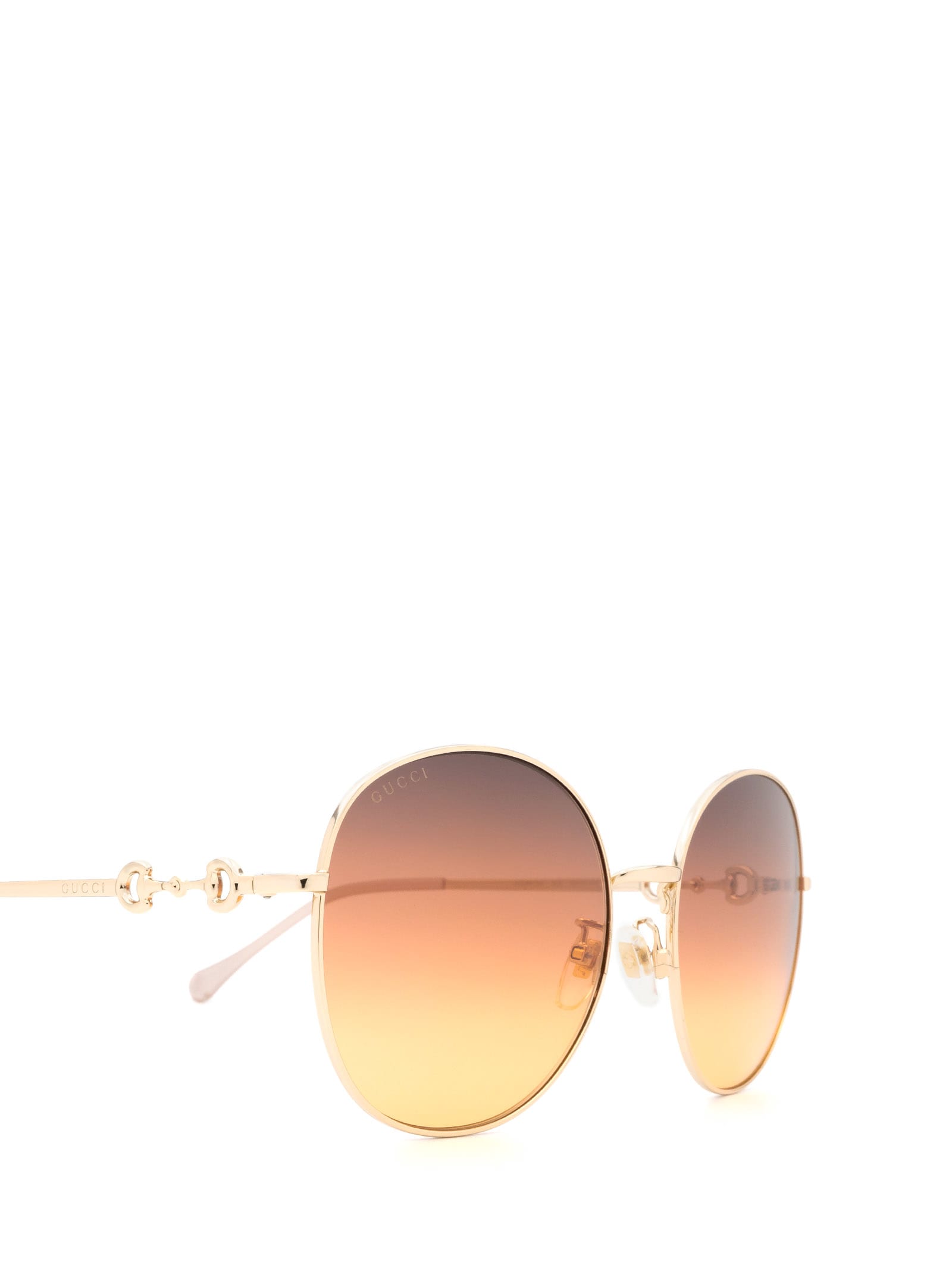 Shop Gucci Gg0881sa Gold Sunglasses