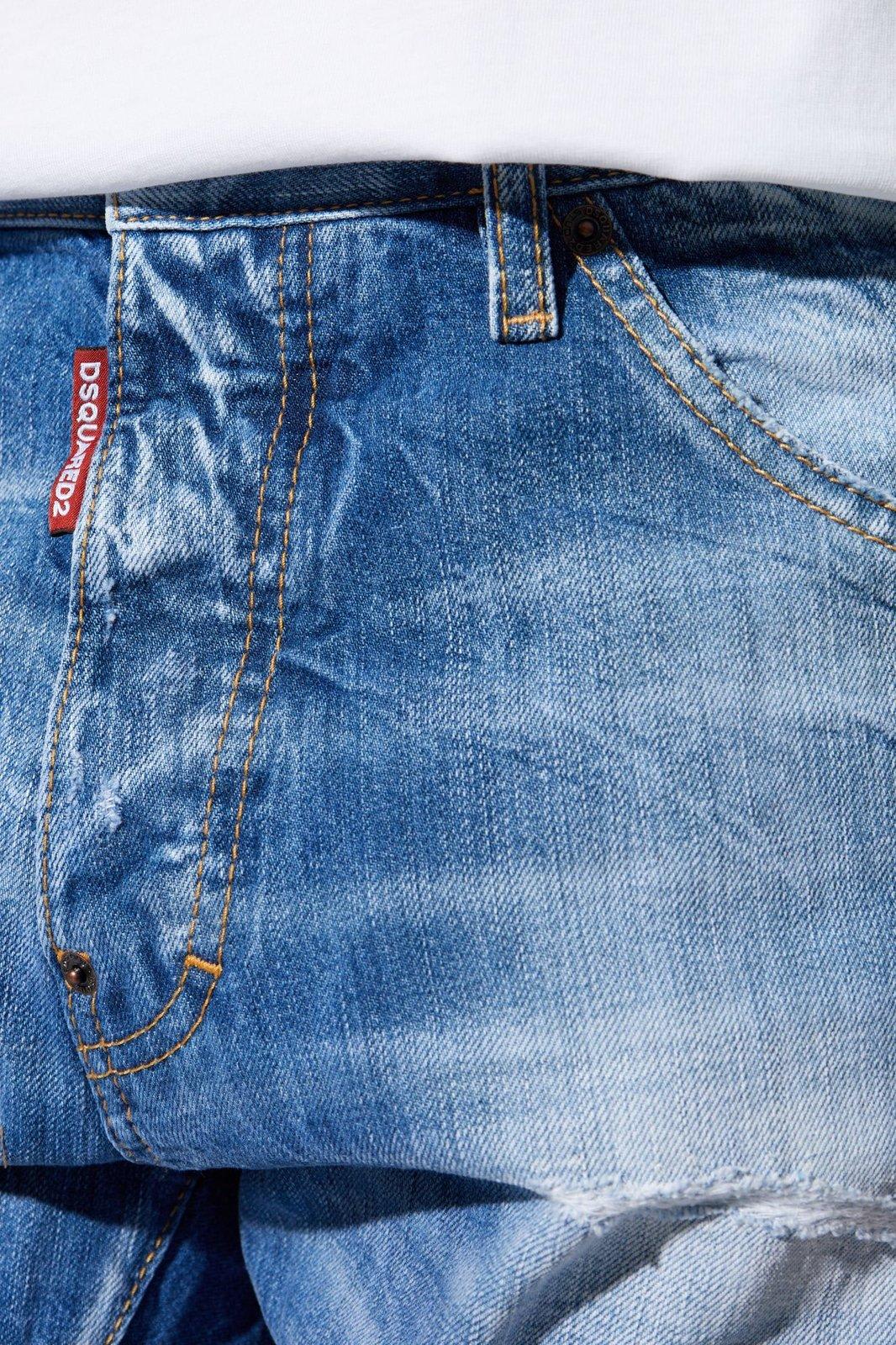 Shop Dsquared2 Cool Guy Distressed Jeans In Blue