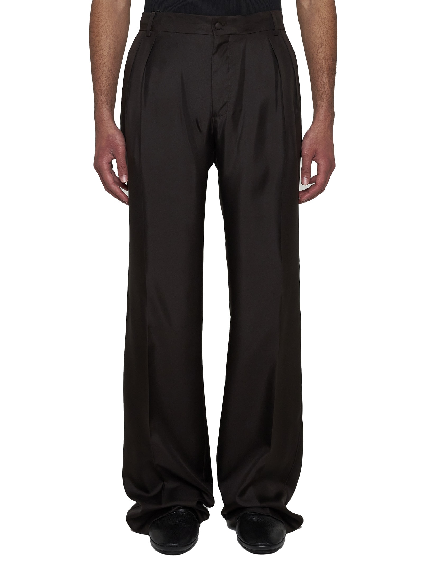 Shop Dolce & Gabbana Pants In Marrone-grigio 5