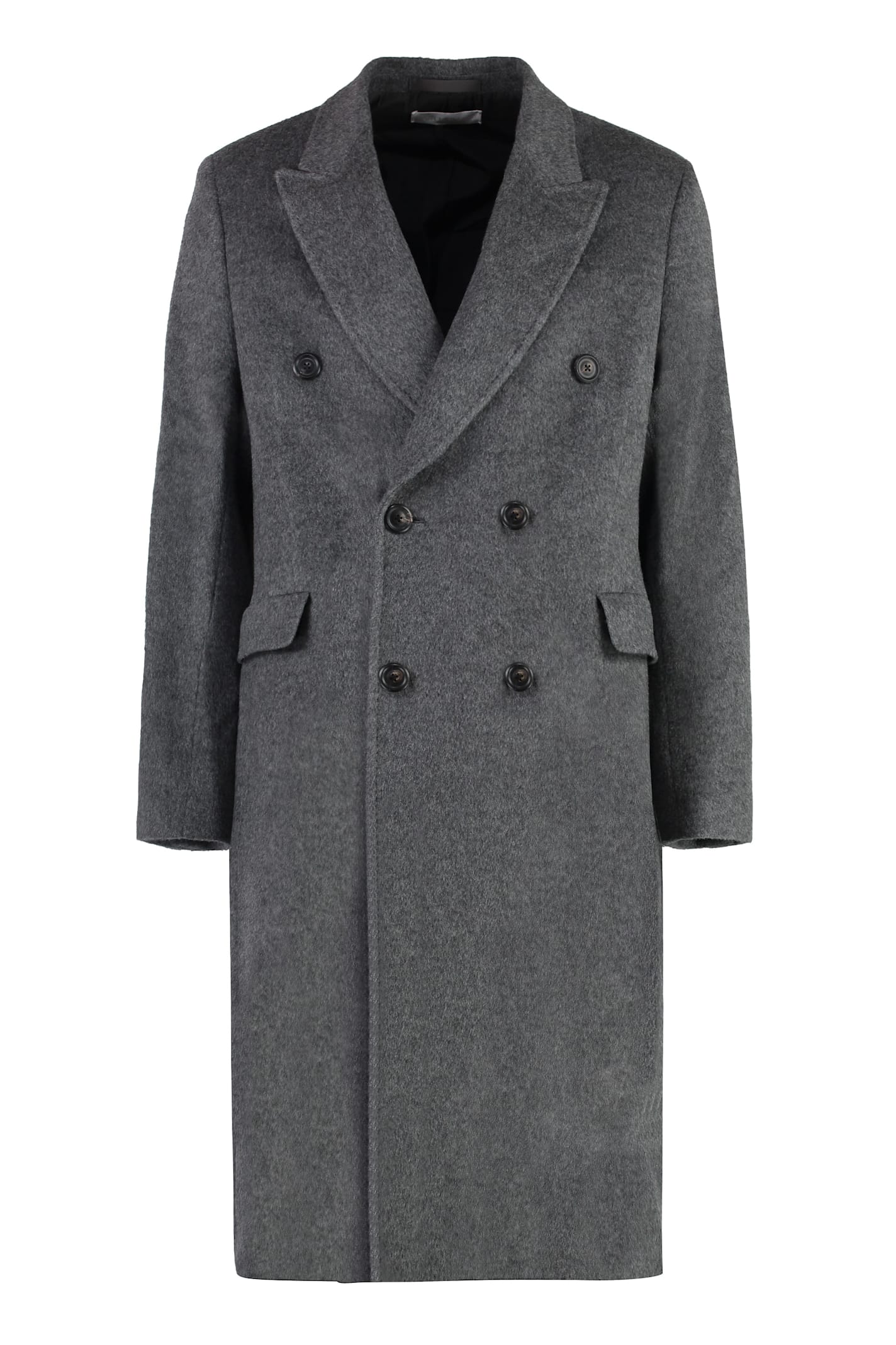 Shop Our Legacy Whale Double-breasted Coat In Grey