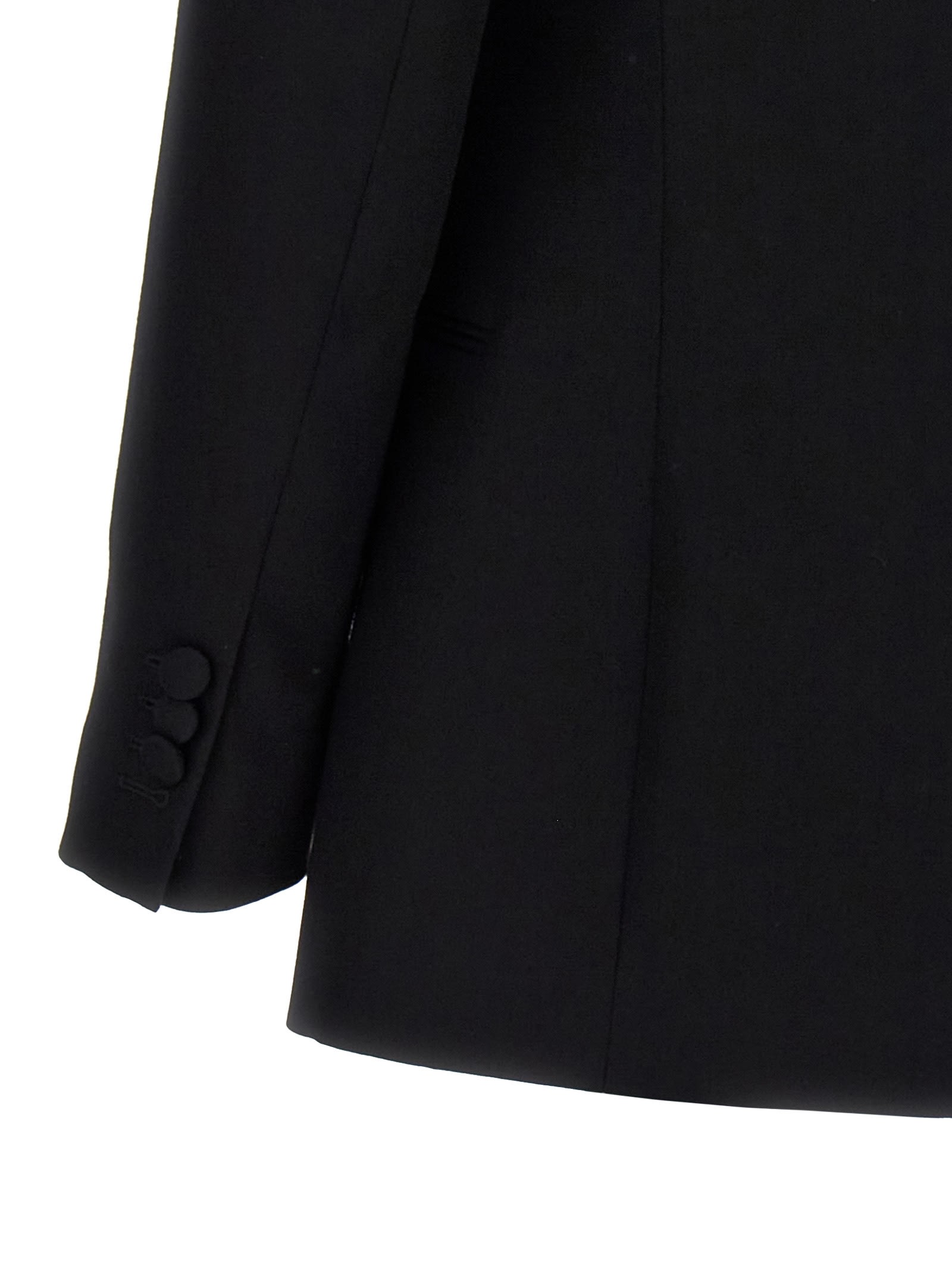 Shop Balmain Strass Piping Blazer In Black