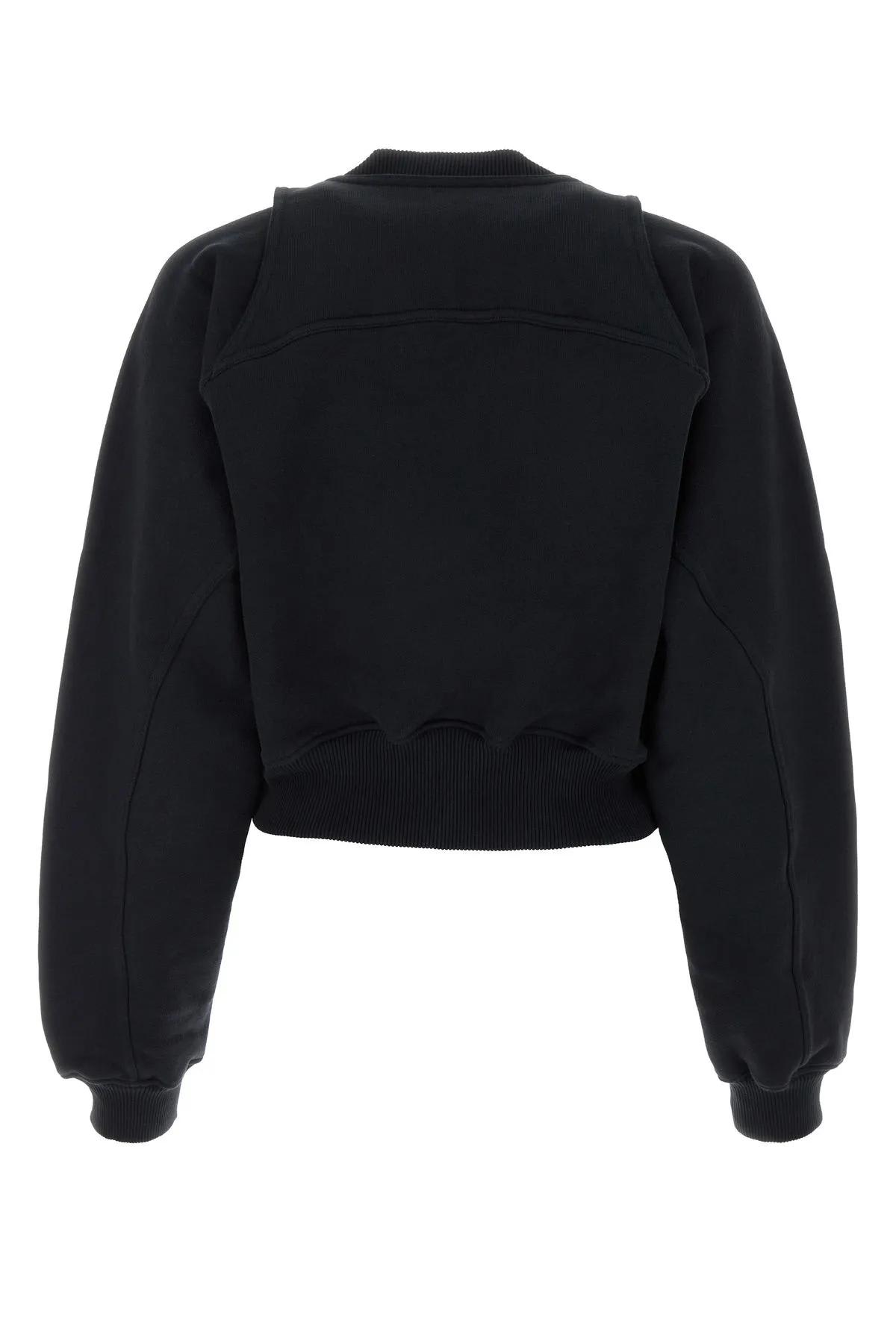 Shop Off-white Black Cotton Sweatshirt