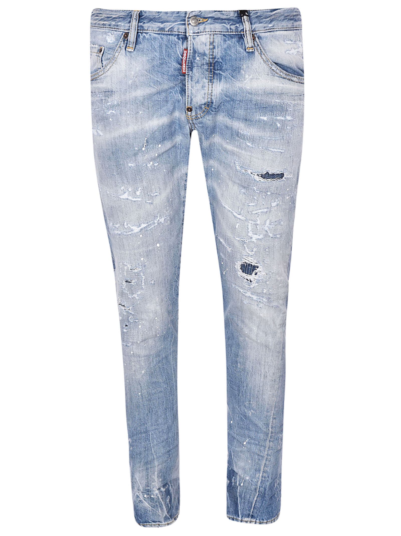 dsquared2 distressed slim fit jeans