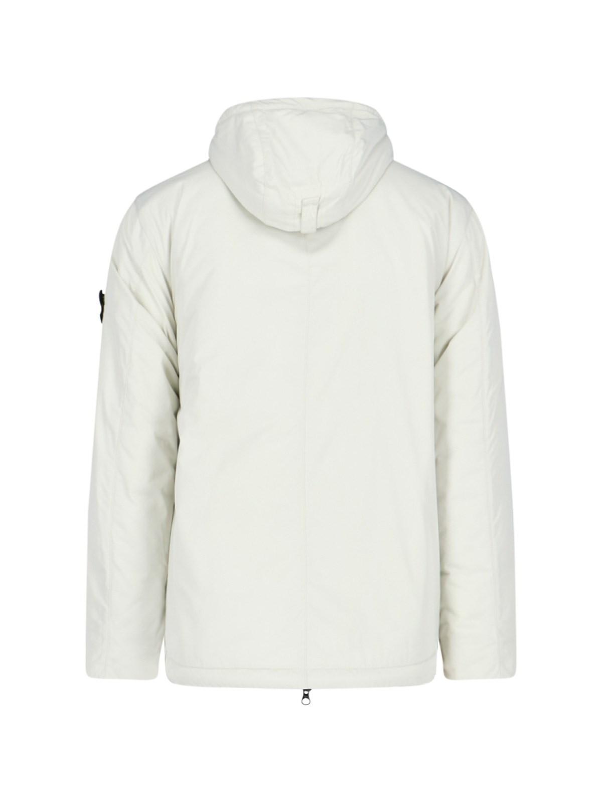 Shop Stone Island Technical Hooded Jacket In Neutrals