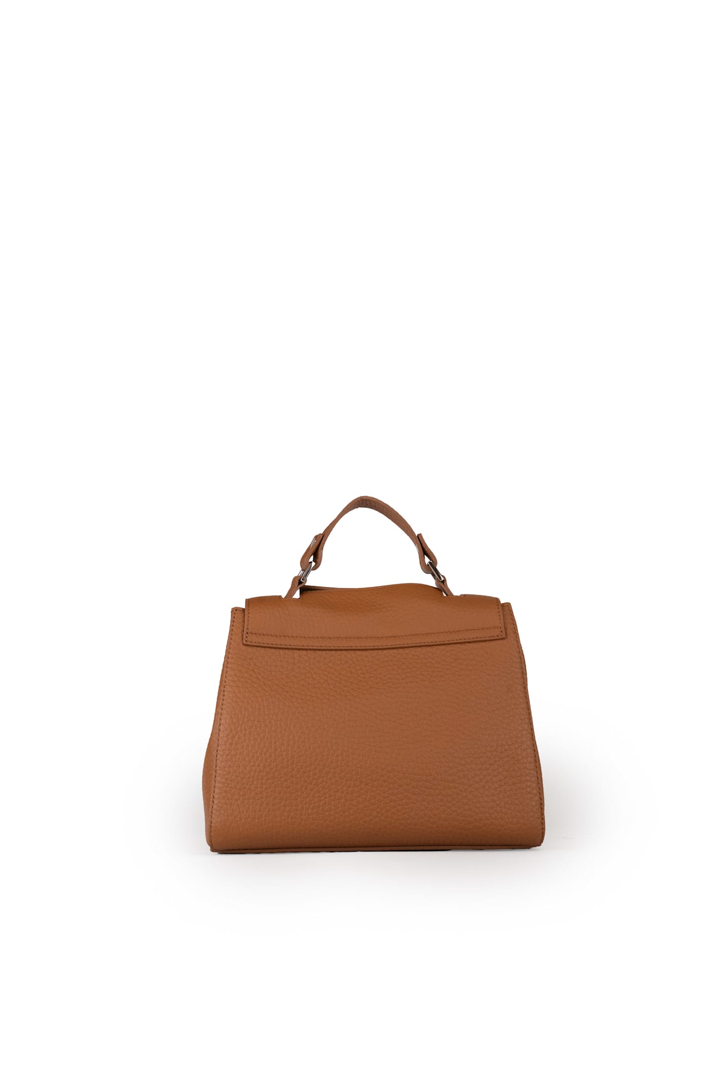 Orciani Small Sveva Soft Bag In Textured Leather
