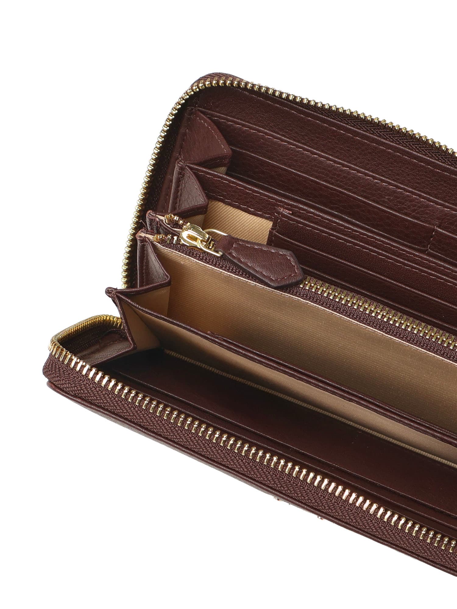 Biasia Leather Wallet With Logo In Brown