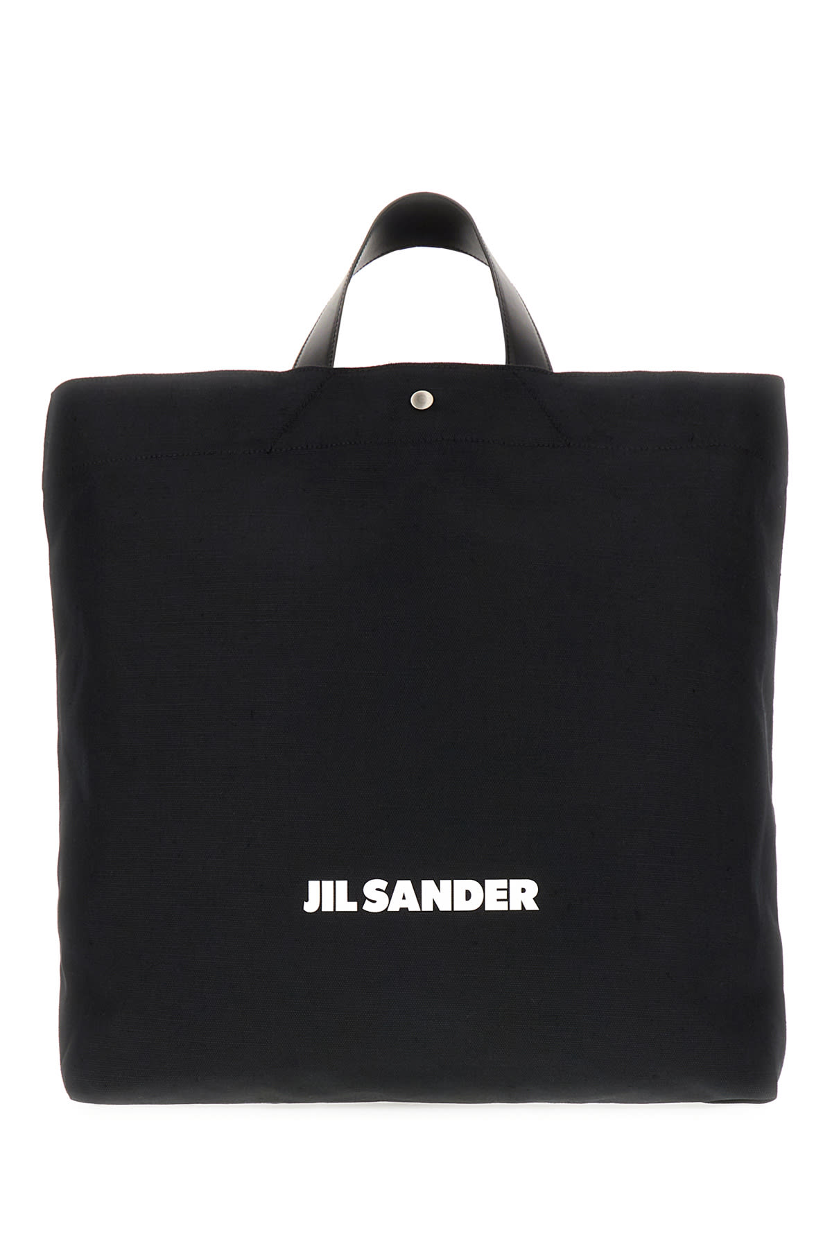 Shop Jil Sander Black Canvas Shopping Bag In 001