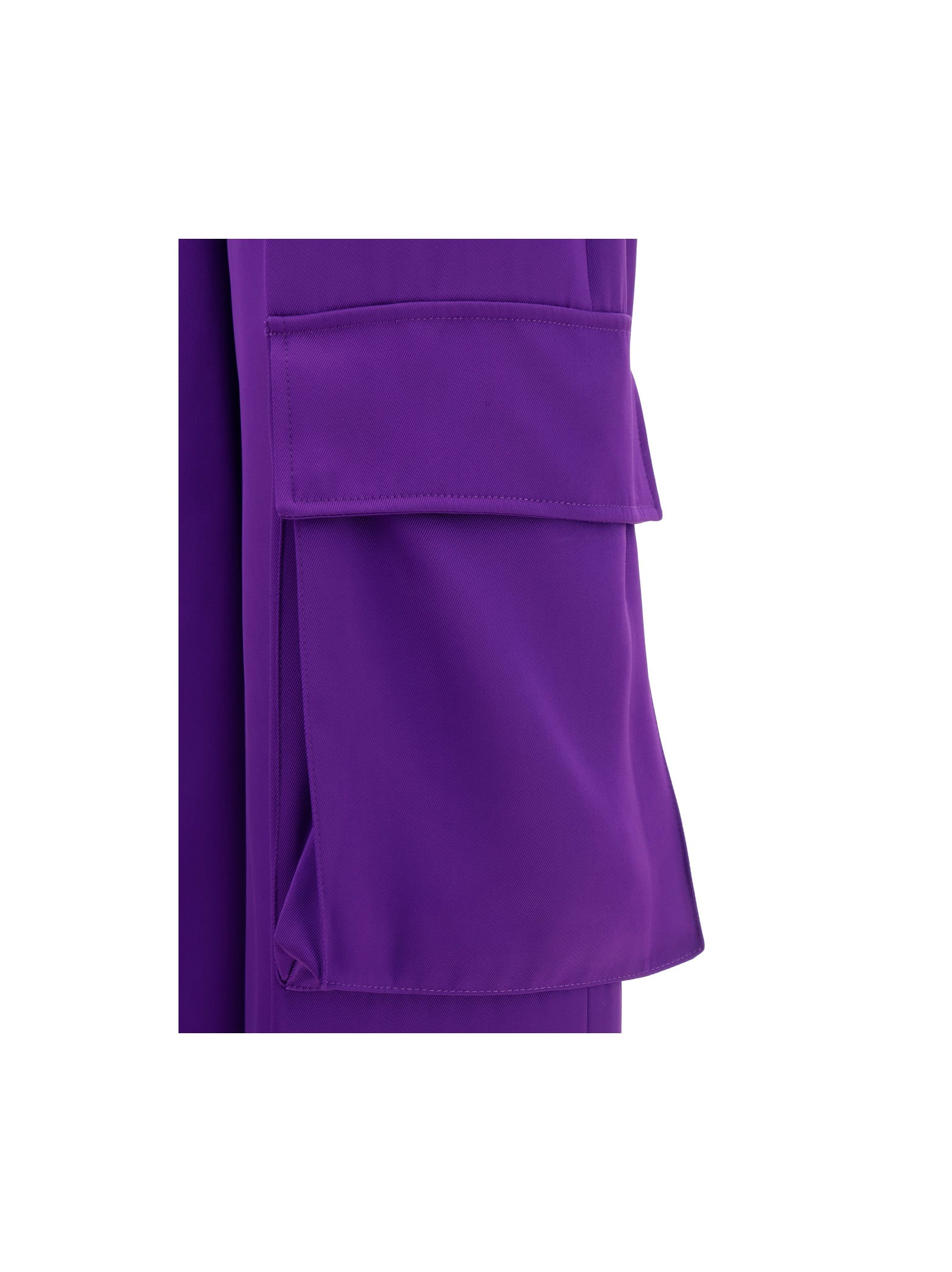 Versace Duchesse Viscose Informal Wide-leg Cargo Pant In Purple