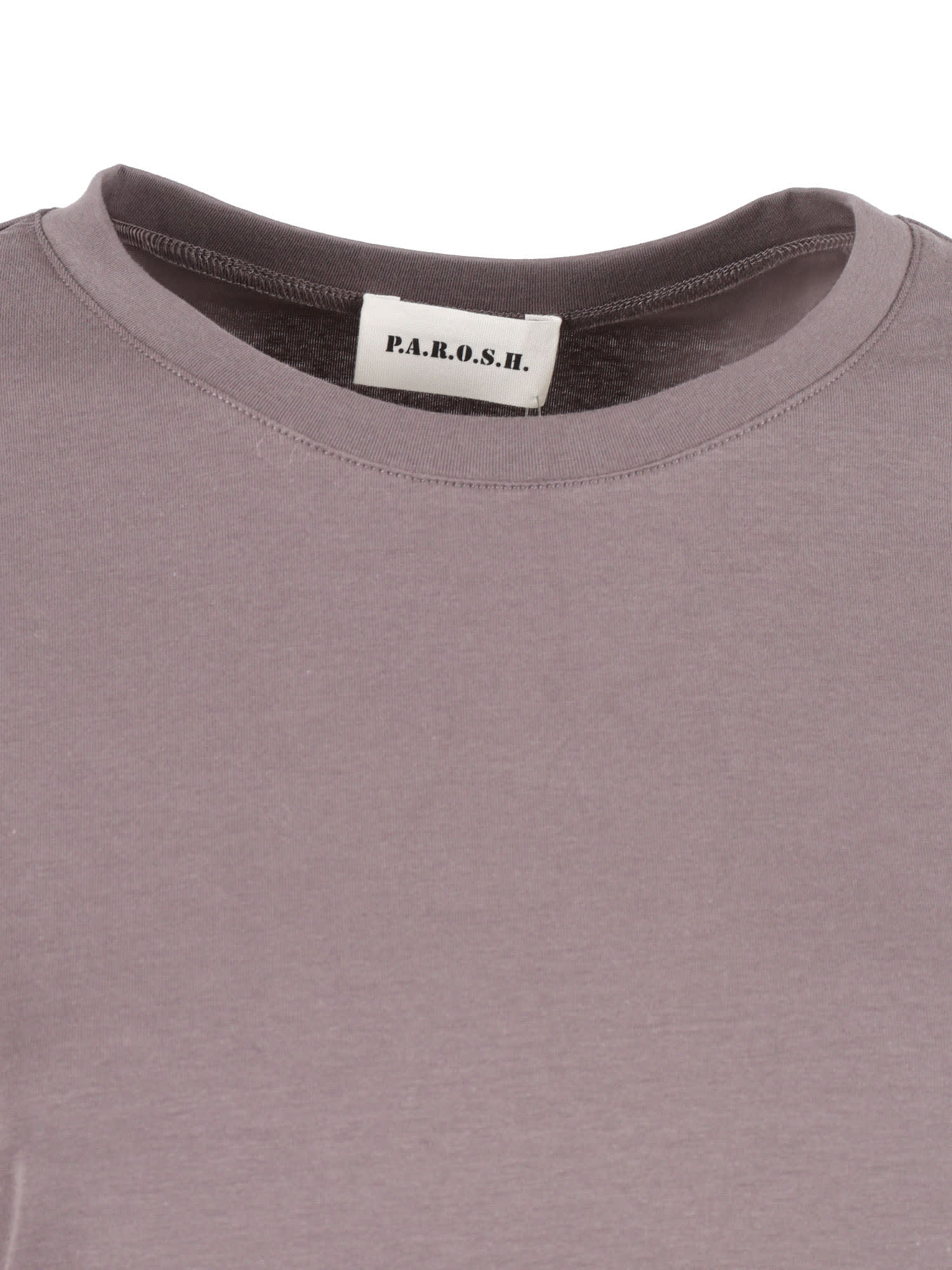 P.a.r.o.s.h Long-sleeve Crew-neck T-shirt In Gray