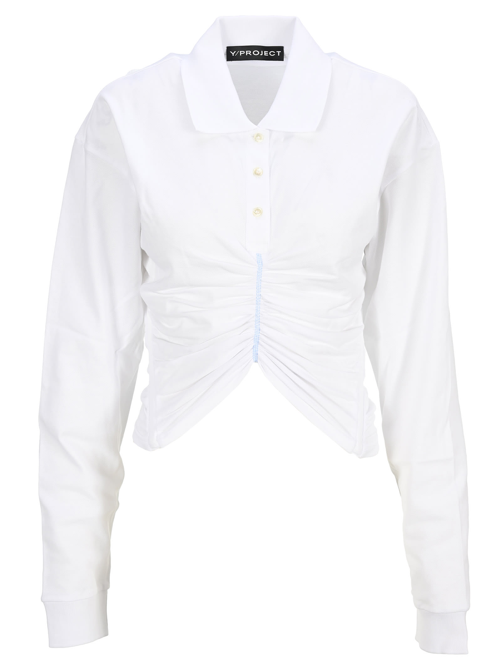 Y/project Ruched Corset Polo Shirt