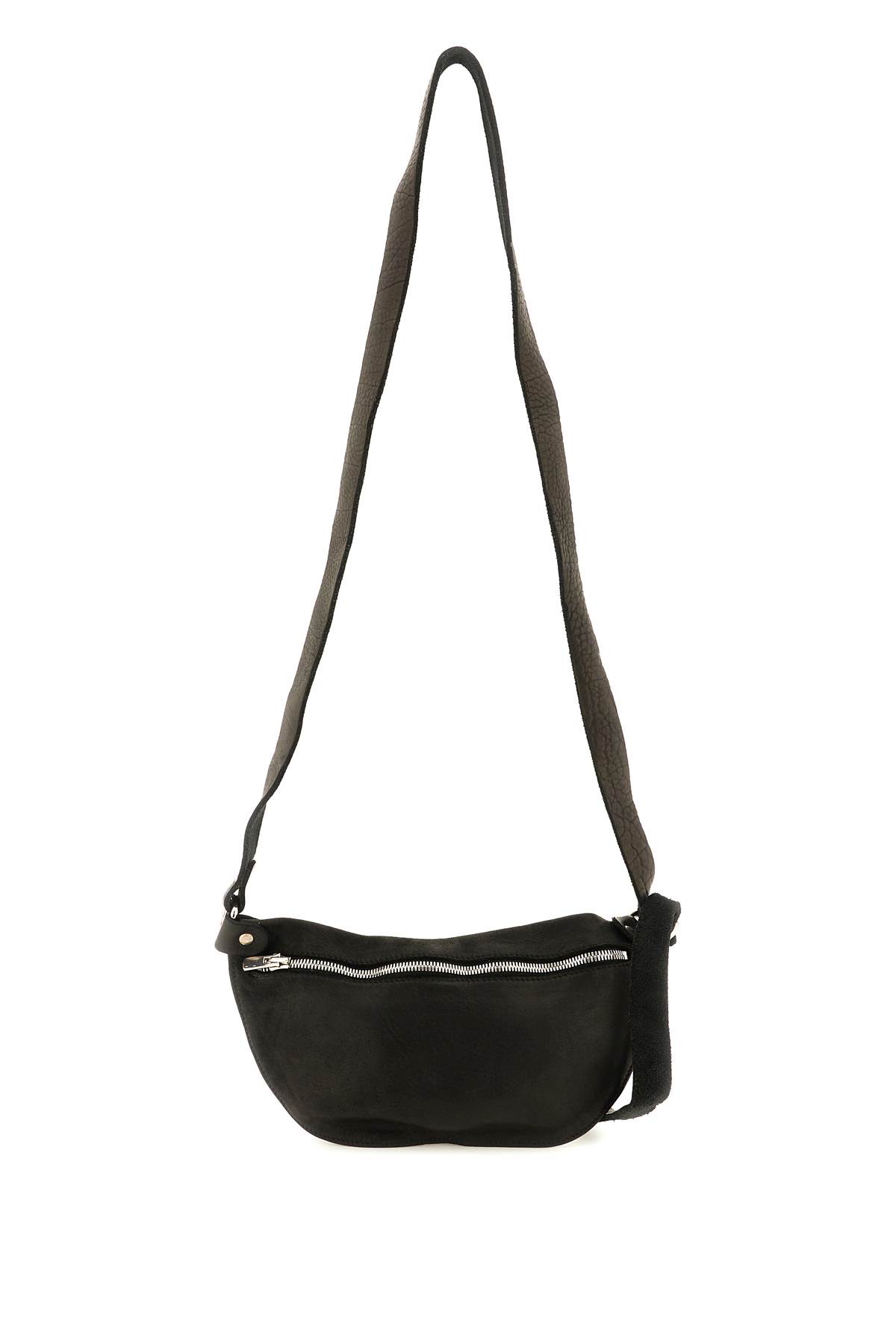 hide-m  GUIDI RD01 Medium Cross-Body Bag, black horse leather