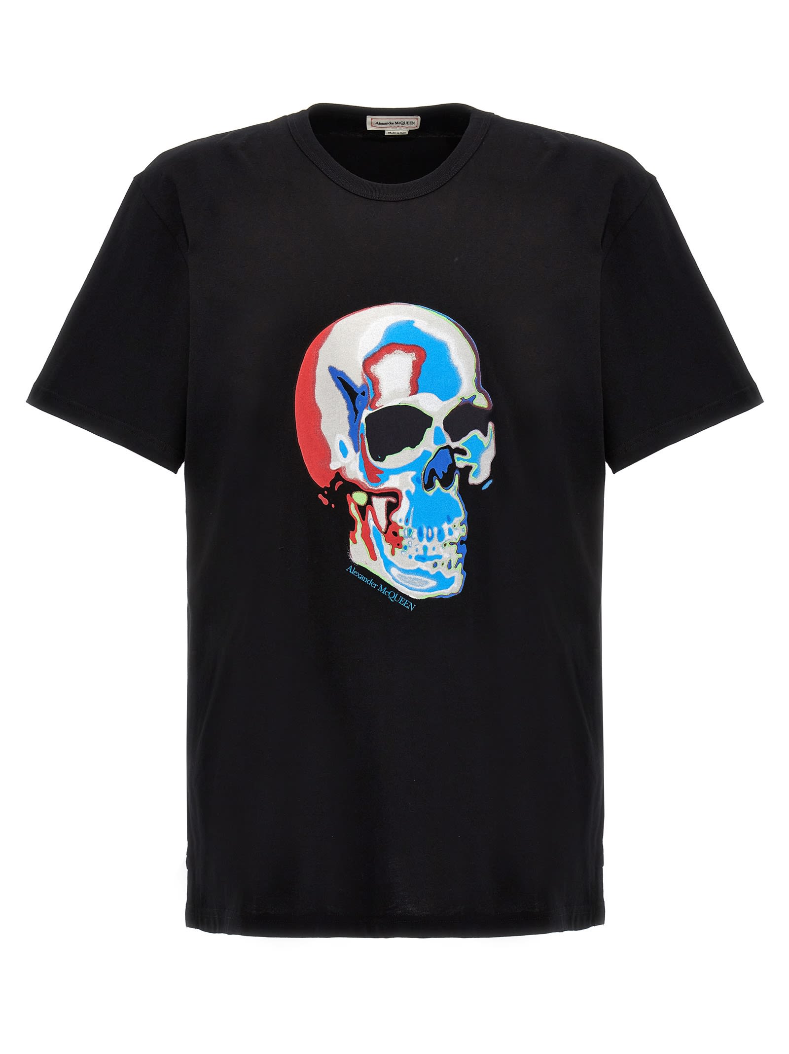 Alexander Mcqueen Skull-graphic Cotton T-shirt. In Black