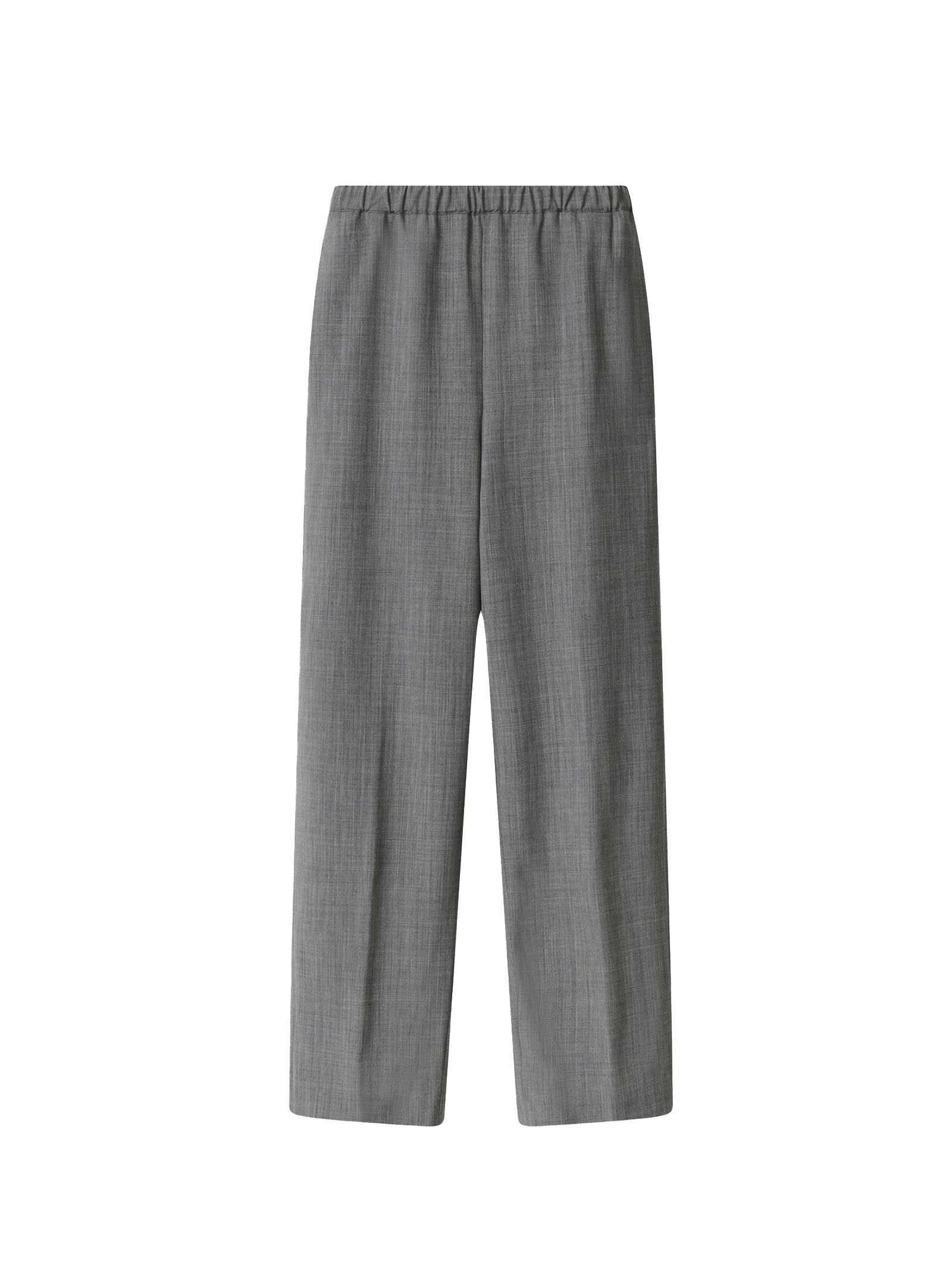 Gray Jogging Trousers In Fresh Wool