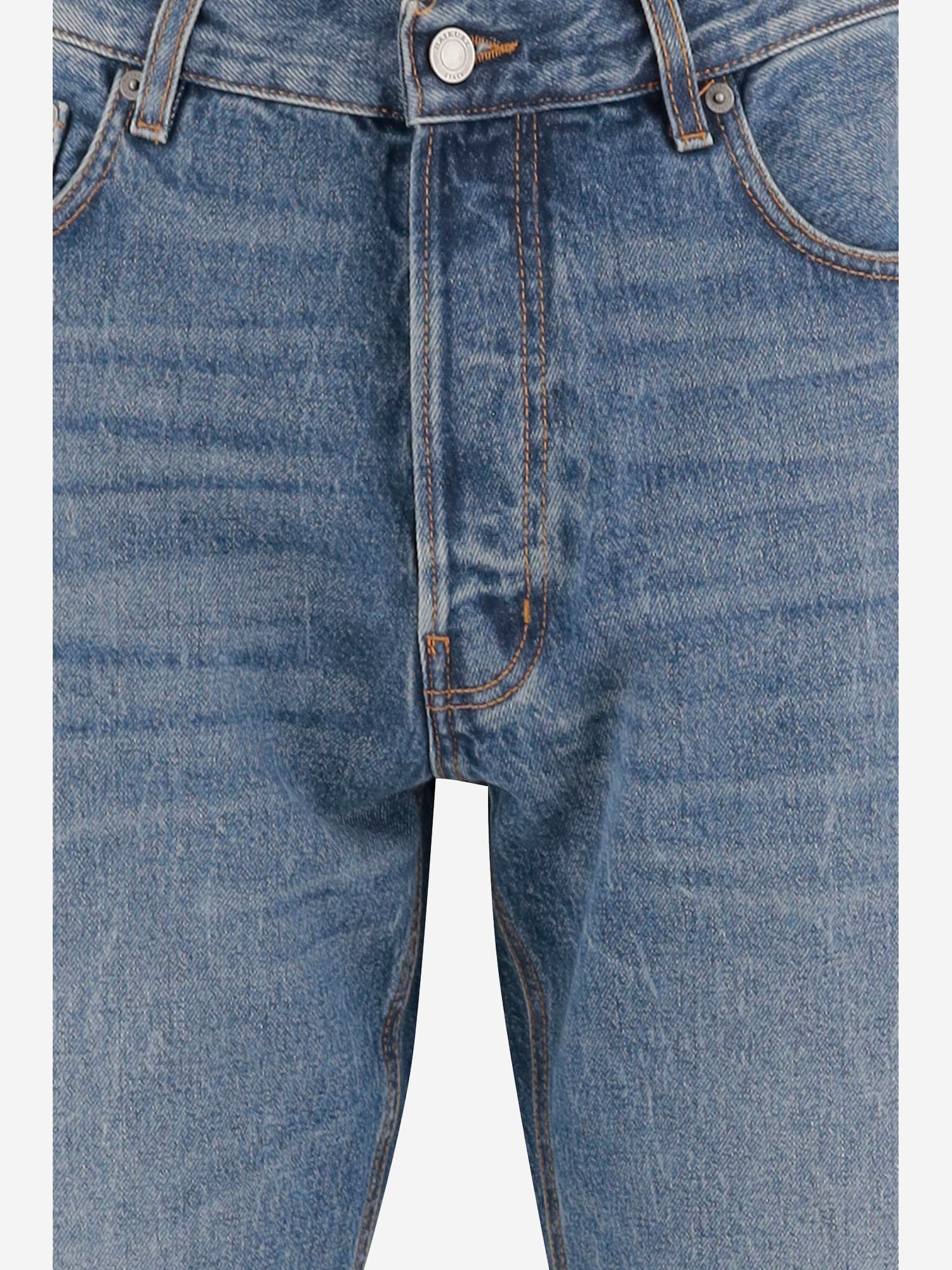 Haikure Man Denim Pants Blue Size 36 Cotton In Blue