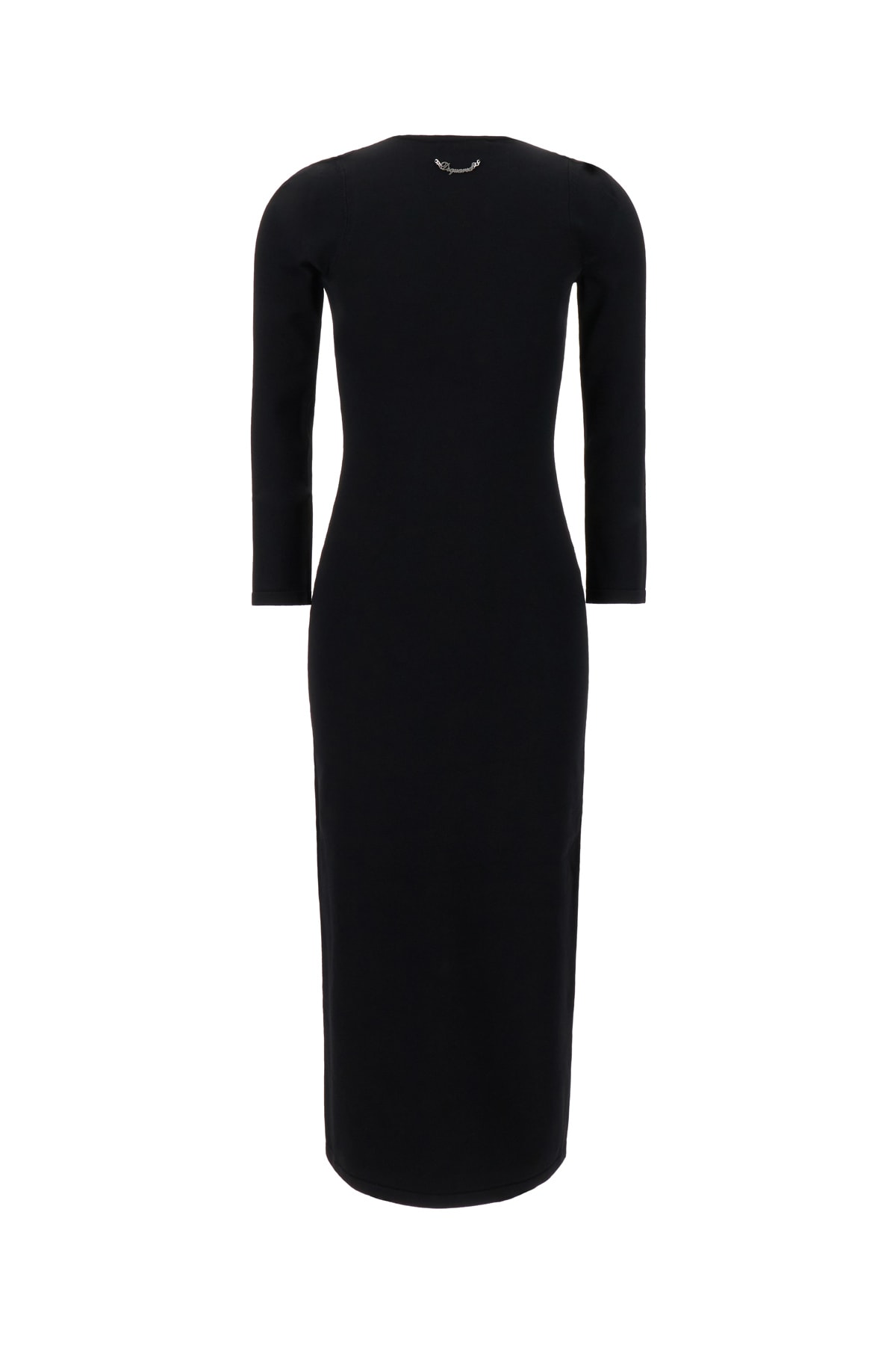 Shop Dsquared2 Black Stretch Viscose Dress In 900