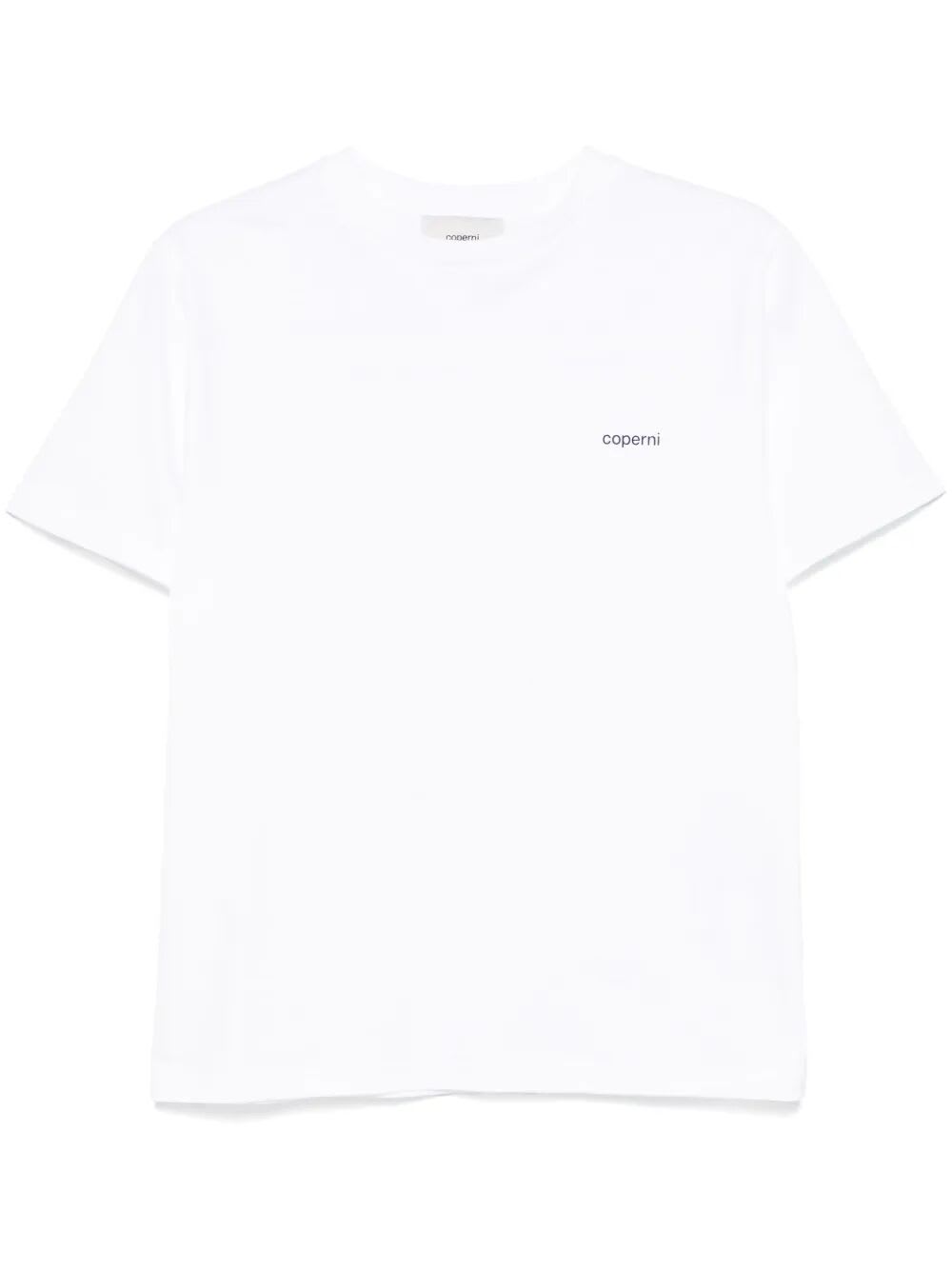 Coperni Logo-print Cotton T-shirt In Gray