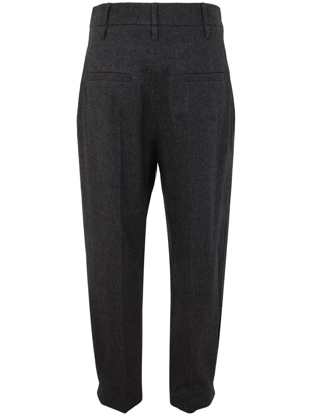 Shop Brunello Cucinelli Regular Pants In Dark Grey