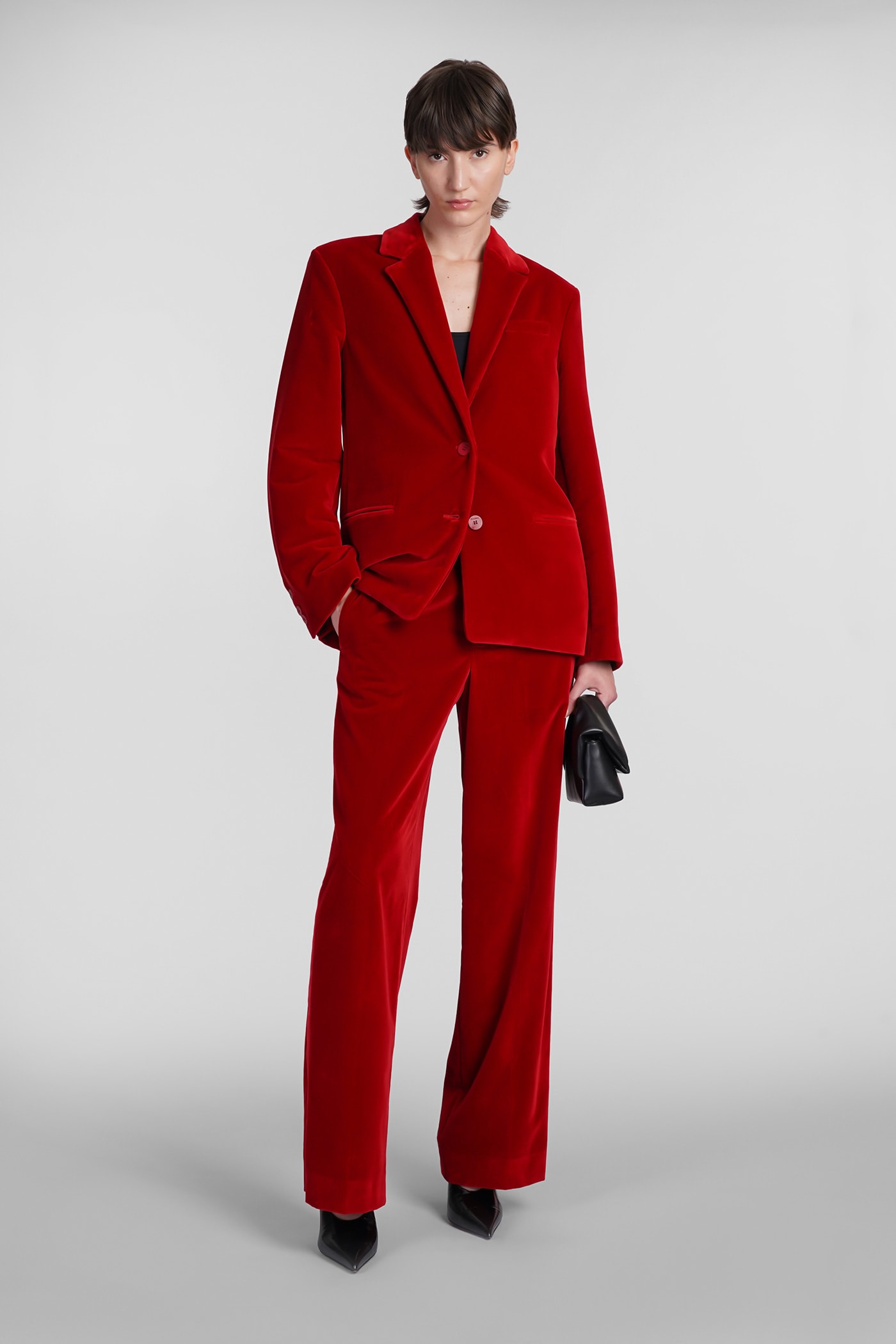 Jw Anderson Velvet Blazer In Red