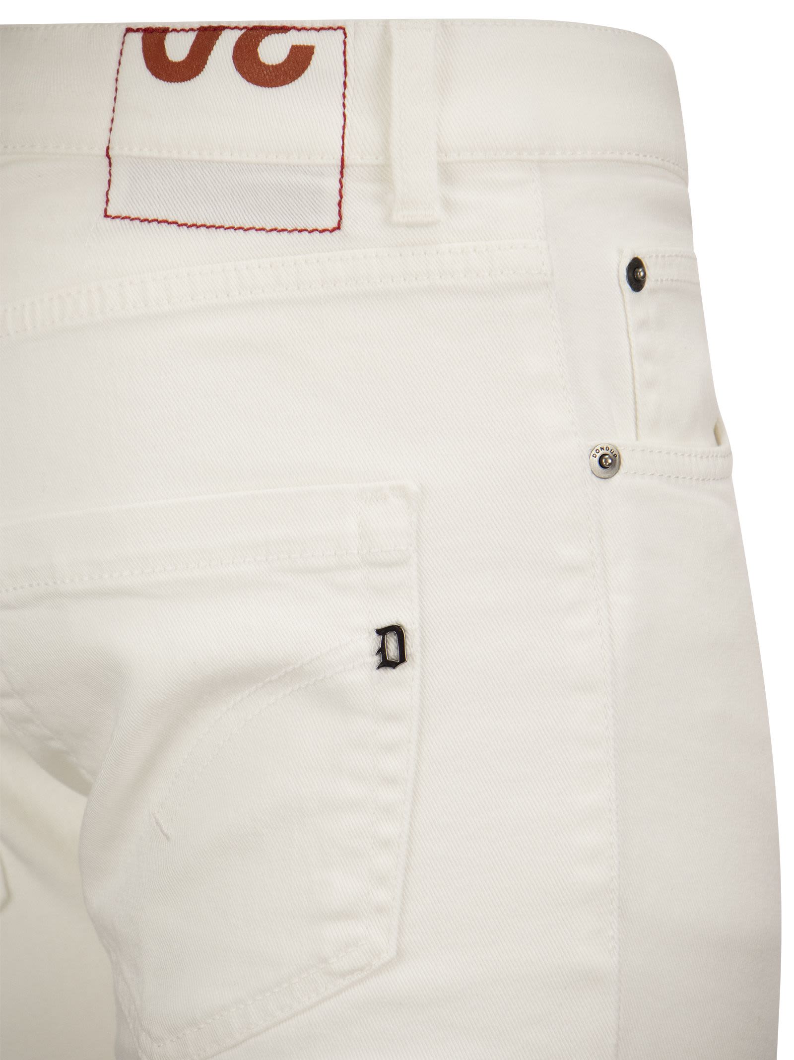 Shop Dondup Mius - Five Pocket Trousers In White