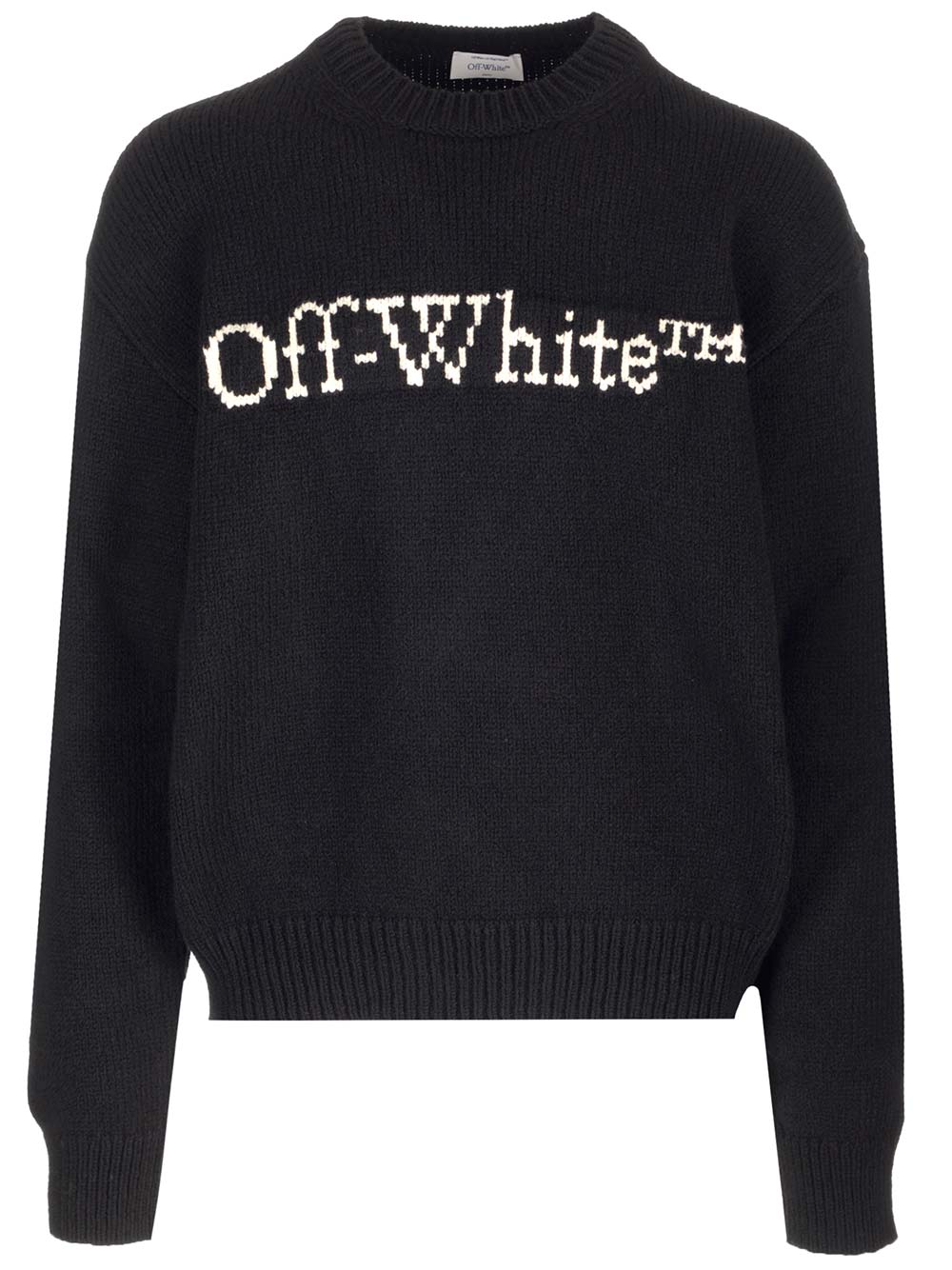 Shop Off-white Logo Sweater In Nero/bianco
