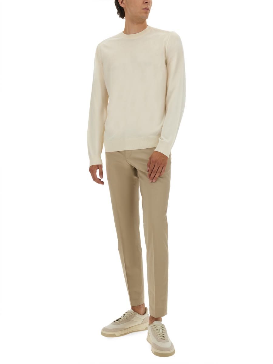 Hugo Boss Boss Camel Regular Fit Wool Sweater In Neutral