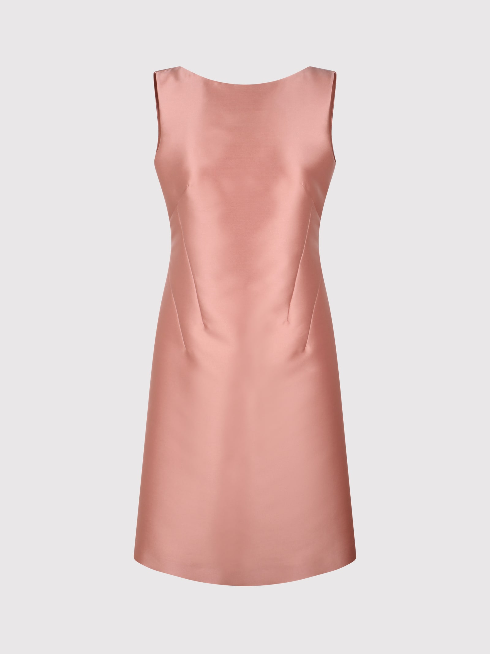 Alberta Ferretti Satin Back-bow Dress