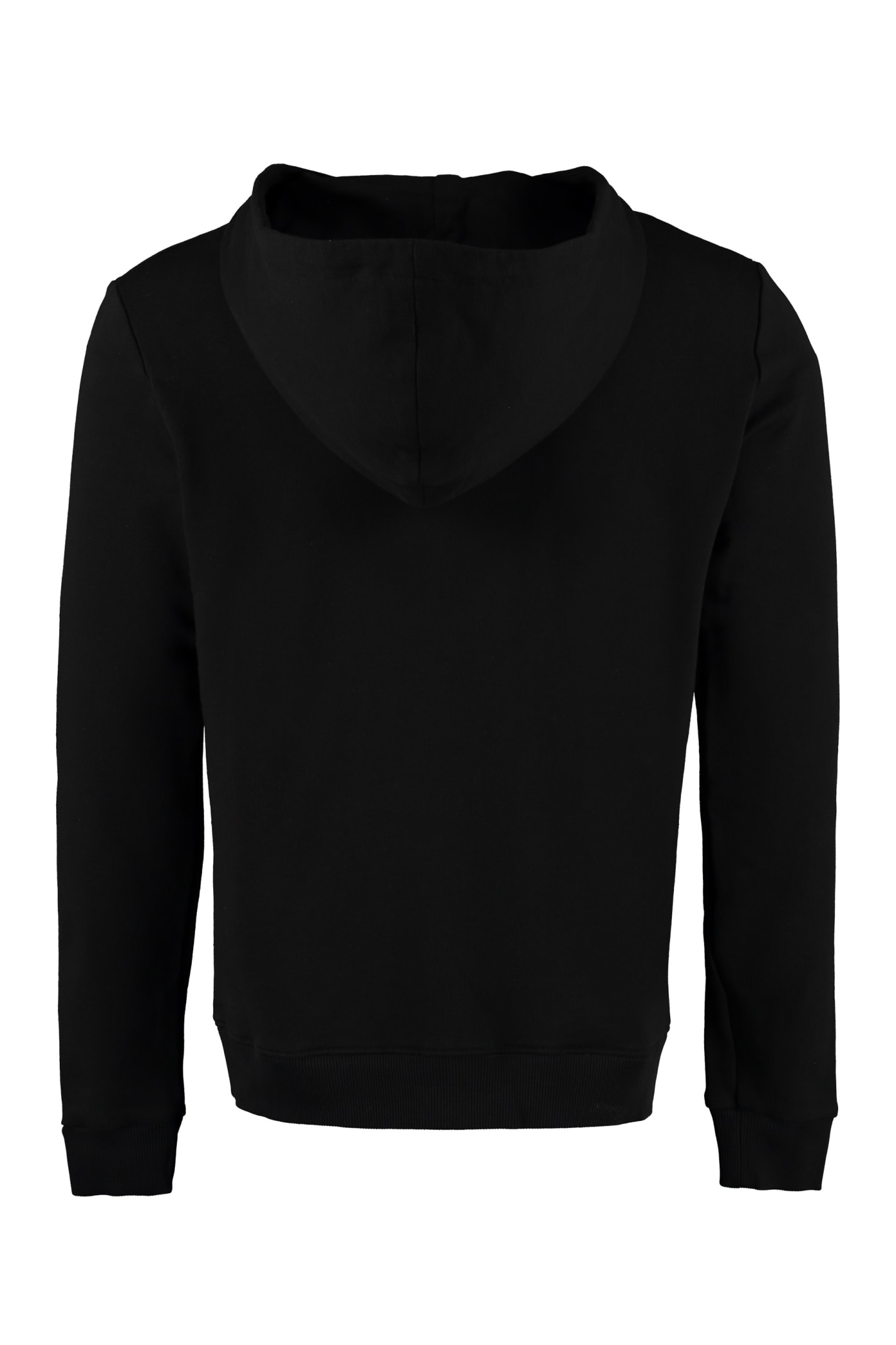 Shop Saint Laurent Cotton Hoodie In Nero