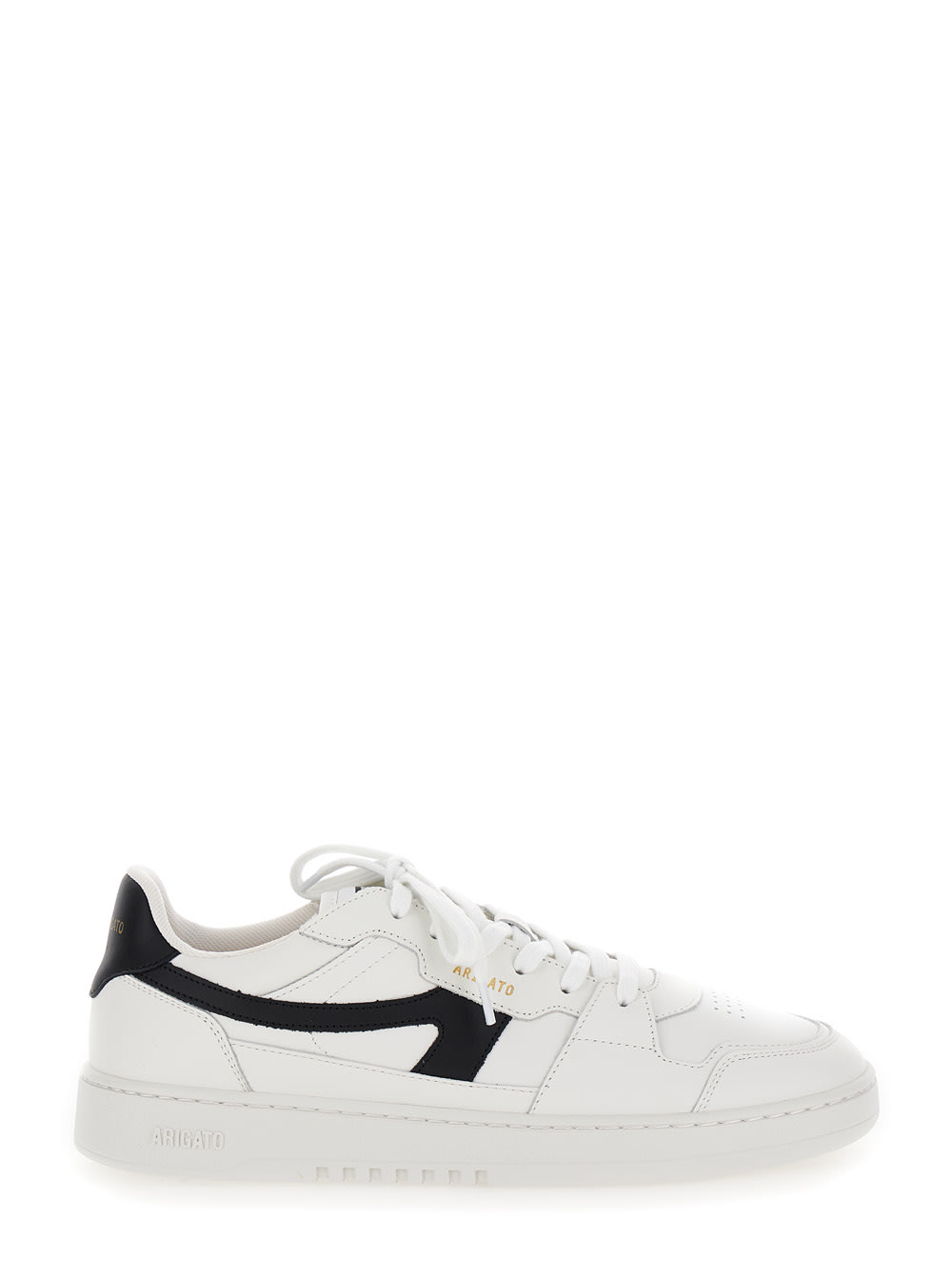 Axel Arigato Dice-a White Low Top Sneakers With Laminated Logo In Leather Man