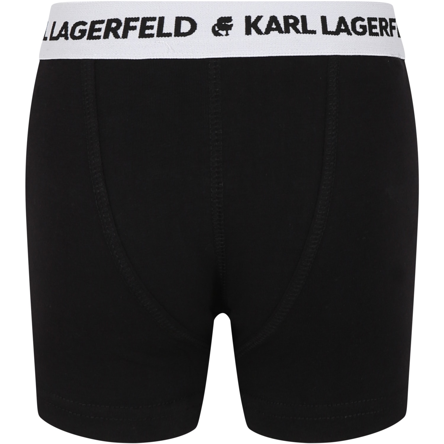 Shop Karl Lagerfeld Black Set For Boy With Logo
