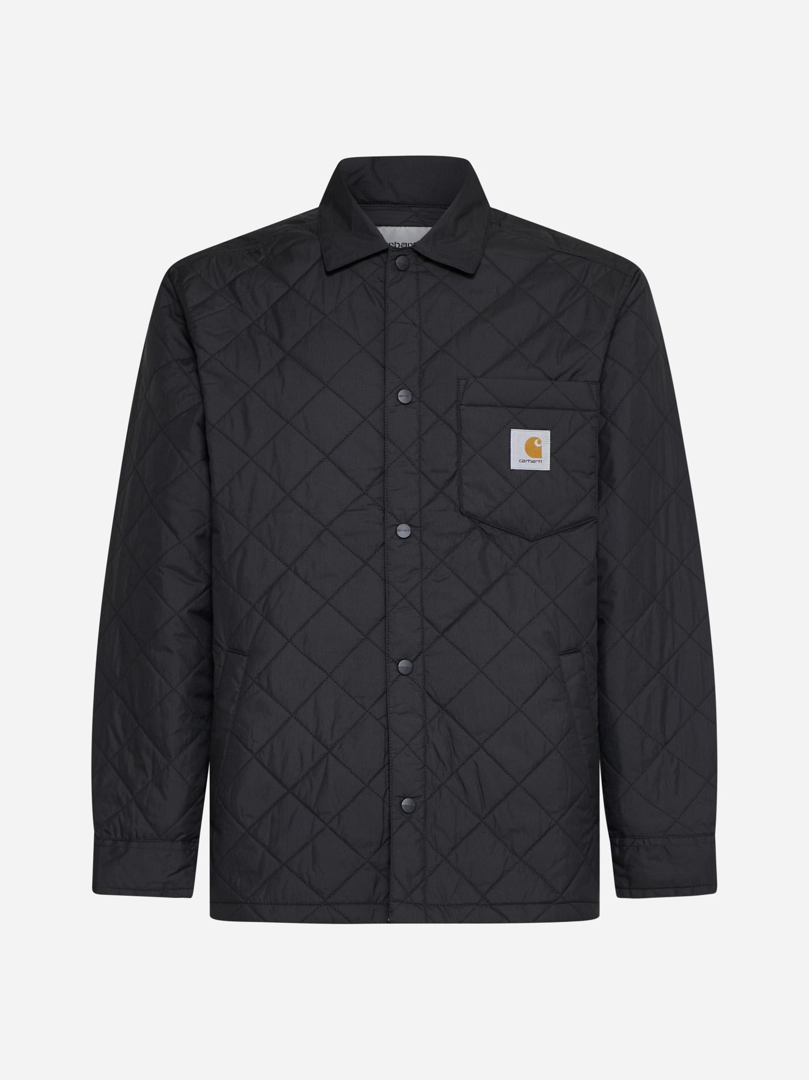 Shop Carhartt Wadeson Quilted Nylon Shirt Jacket In .xx Black