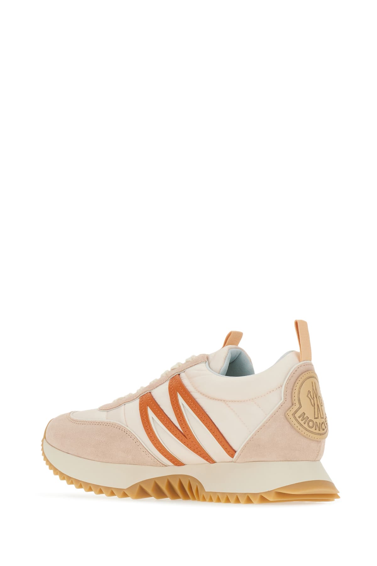 Shop Moncler Multicolor Nylon And Suede Pacey Sneakers In Rosa