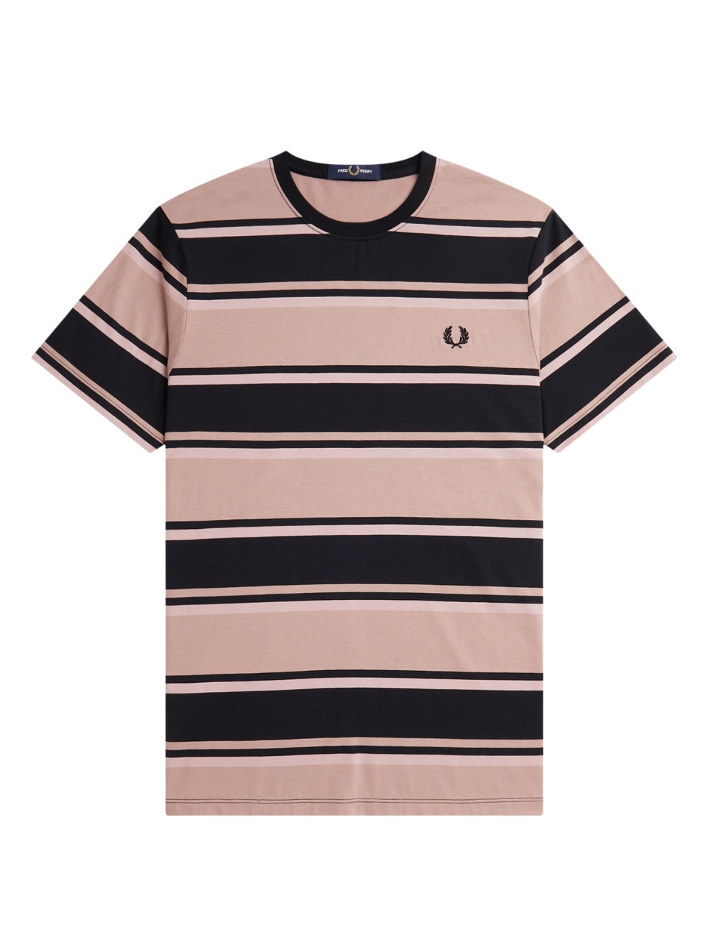 Shop Fred Perry Fp Bold Stripe T-shirt In Dkpink Dustro Bk