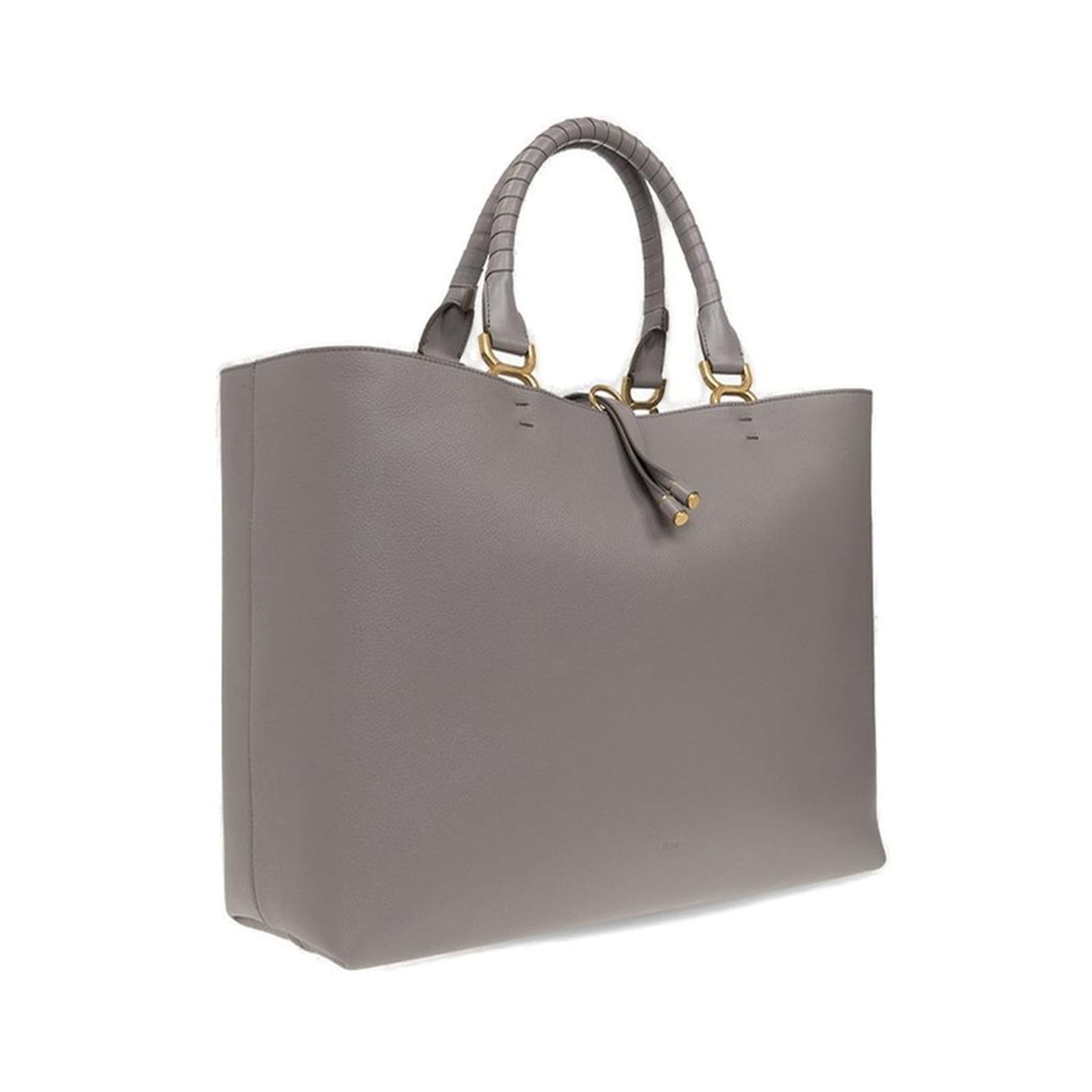 Shop Chloé Marcie Tote Bag In Gray