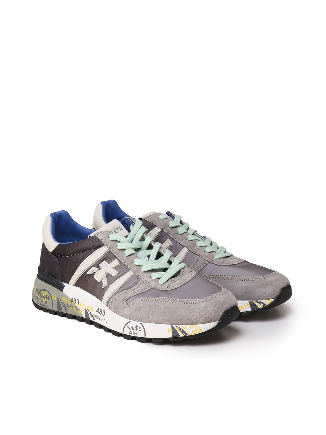 Shop Premiata Lander Sneakers In Grey