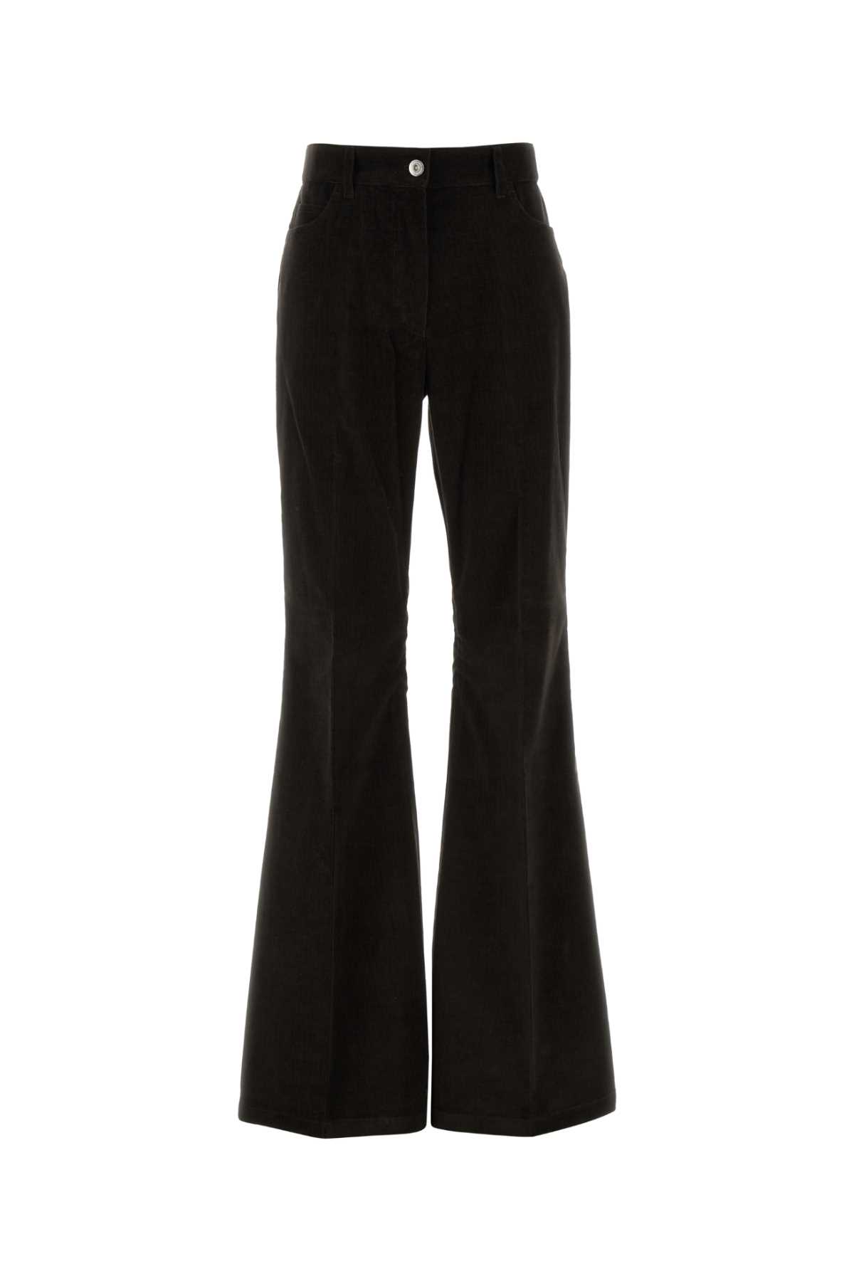 Dark Brown Corduroy Flared Pant
