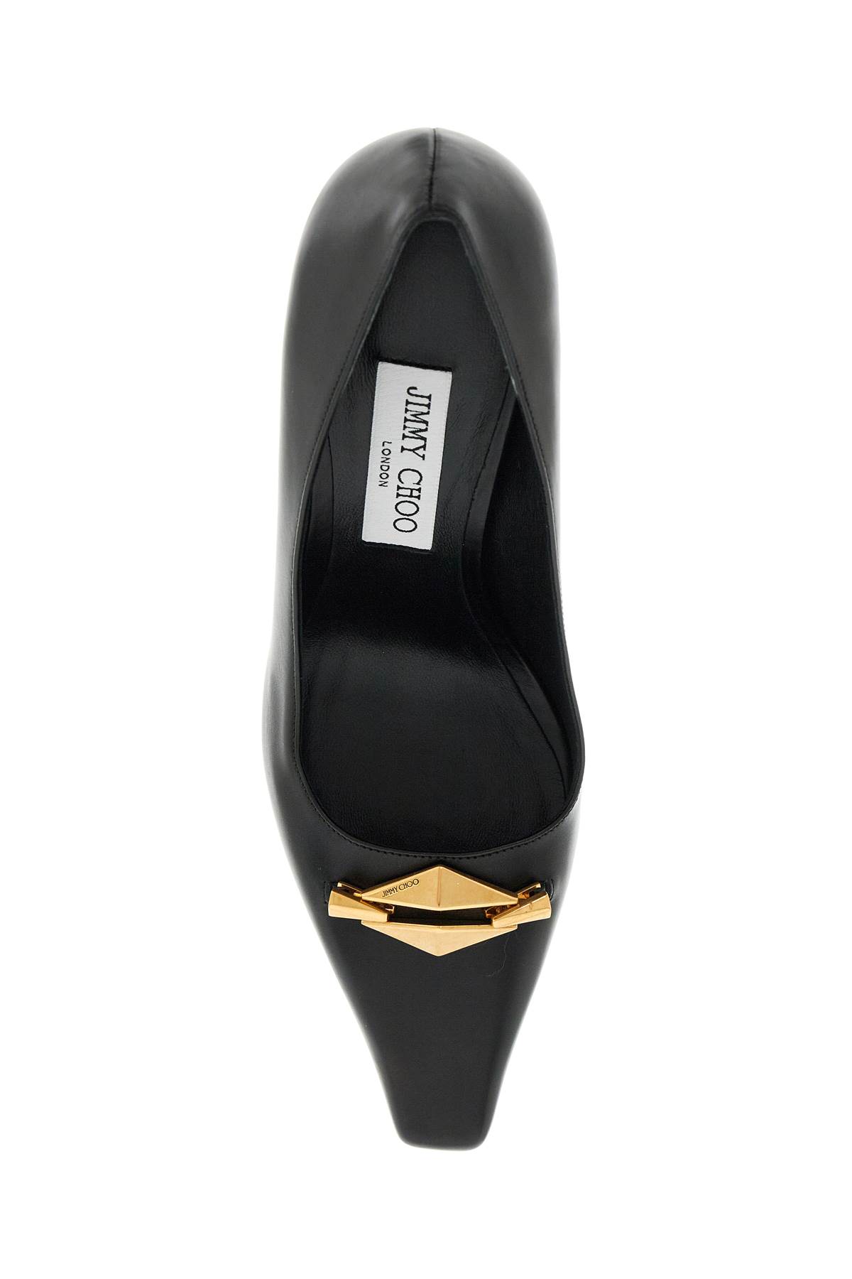 Shop Jimmy Choo Ryker Diamond Detail Dã© In Black Gold (black)