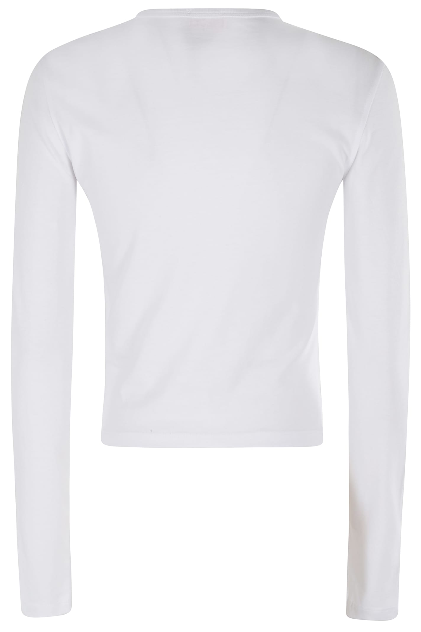 Diesel Long-sleeve Top With Oval D Cut-out In White