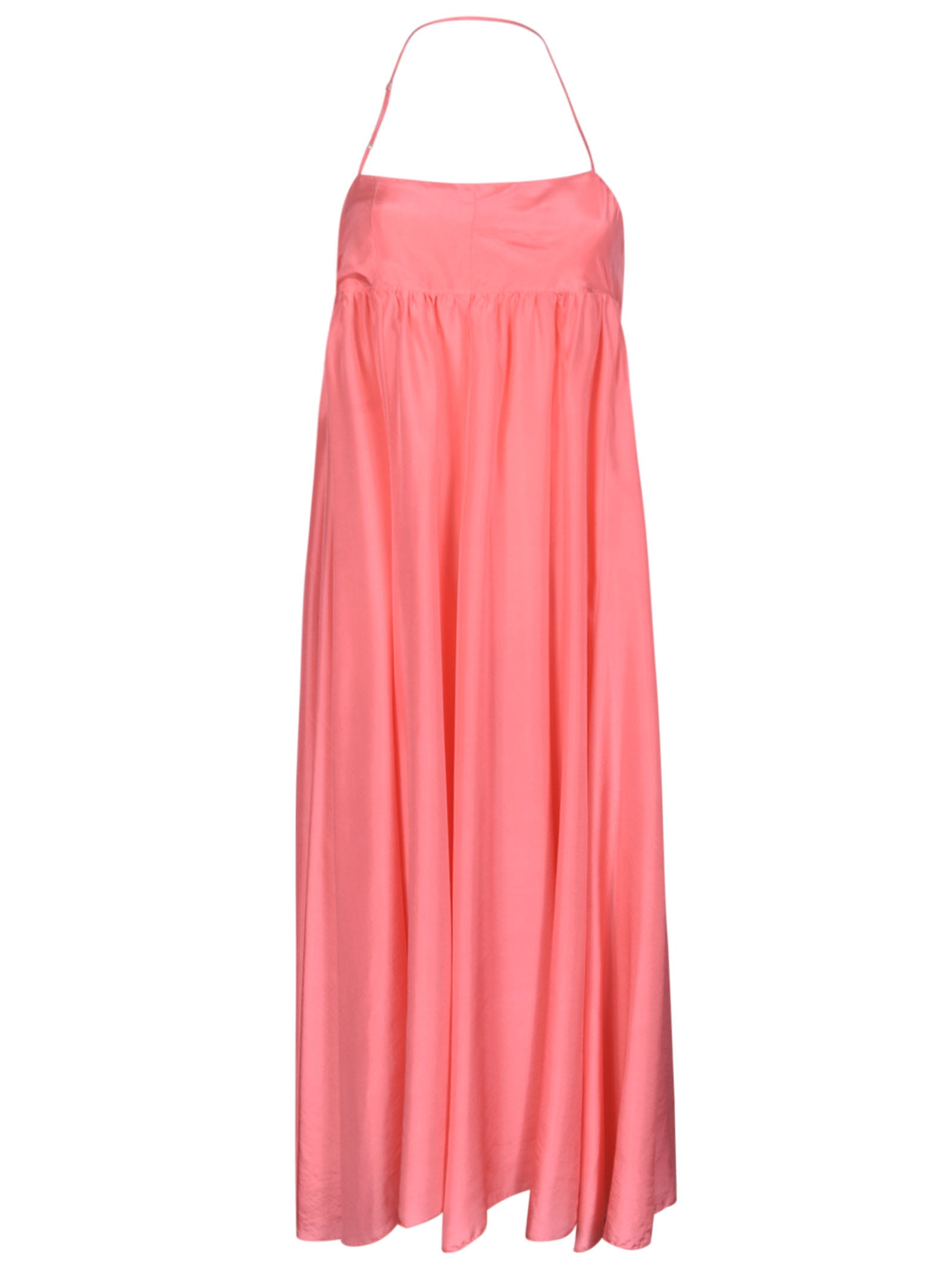 Shop Forte Forte Exposed Back Sleeveless Long Dress In Pink