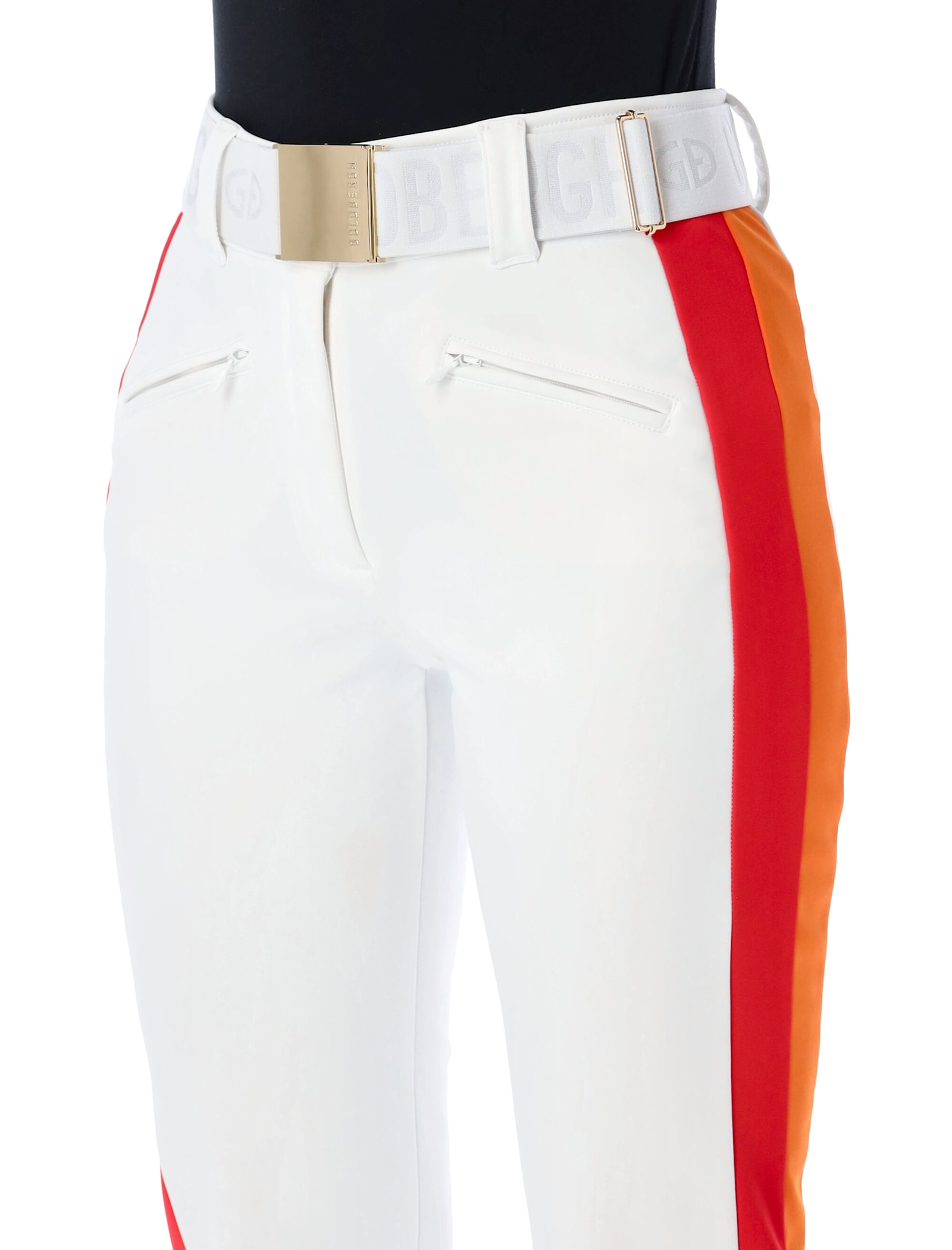 Goldbergh Roccia White Softshell Ski Pants In Multi