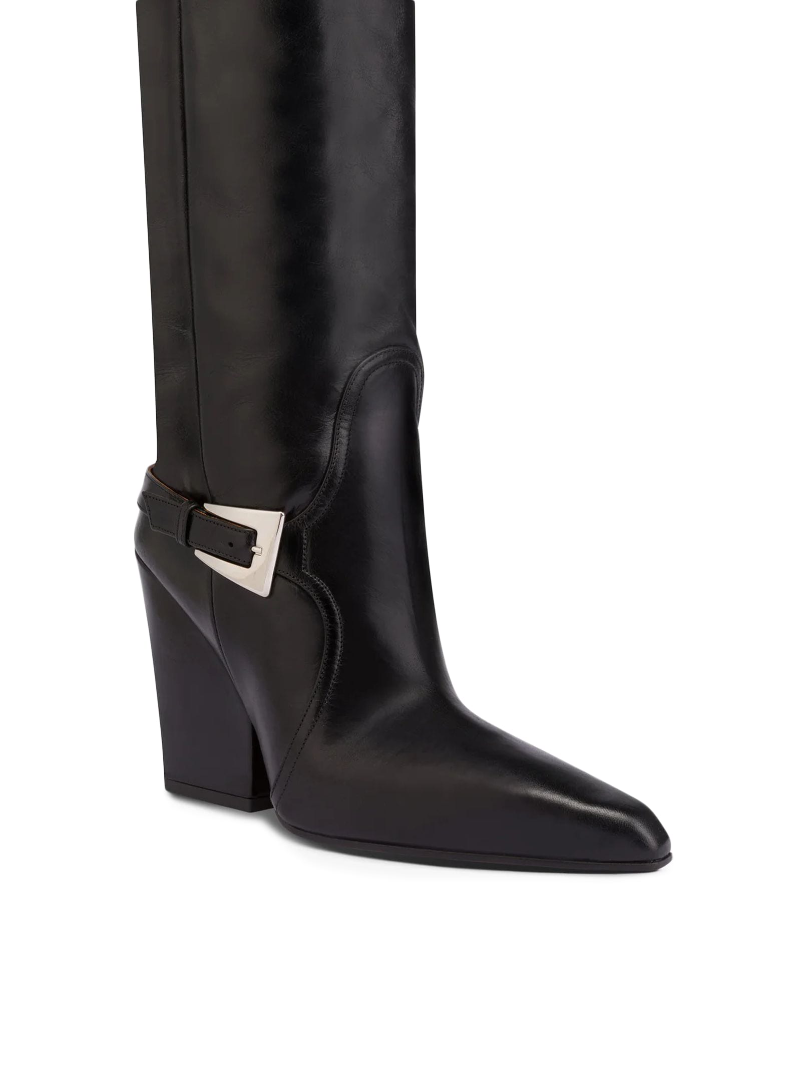 Shop Paris Texas Jane Buckle Boot In Black