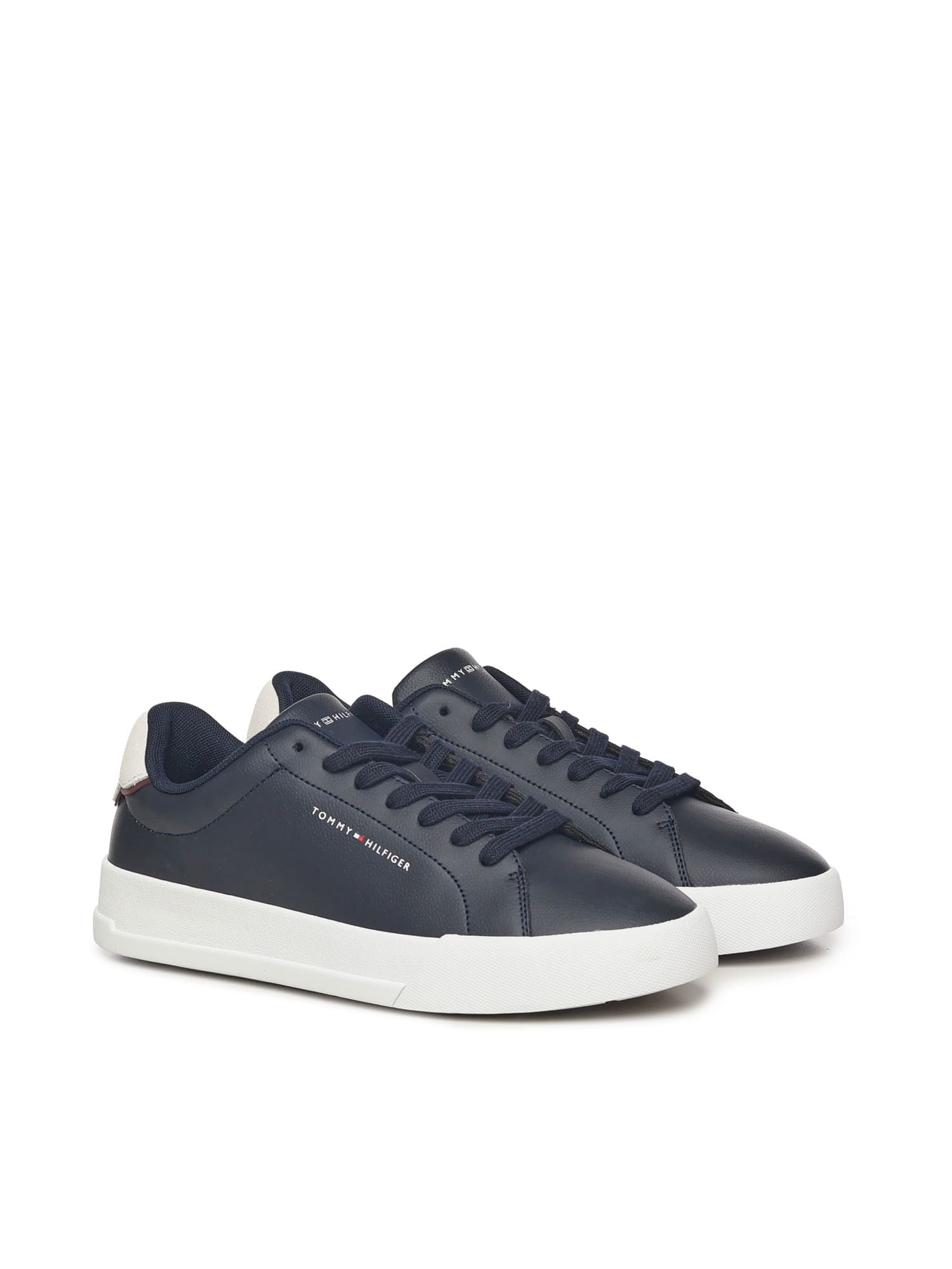 Tommy Hilfiger Leather Sneakers In Animal Print