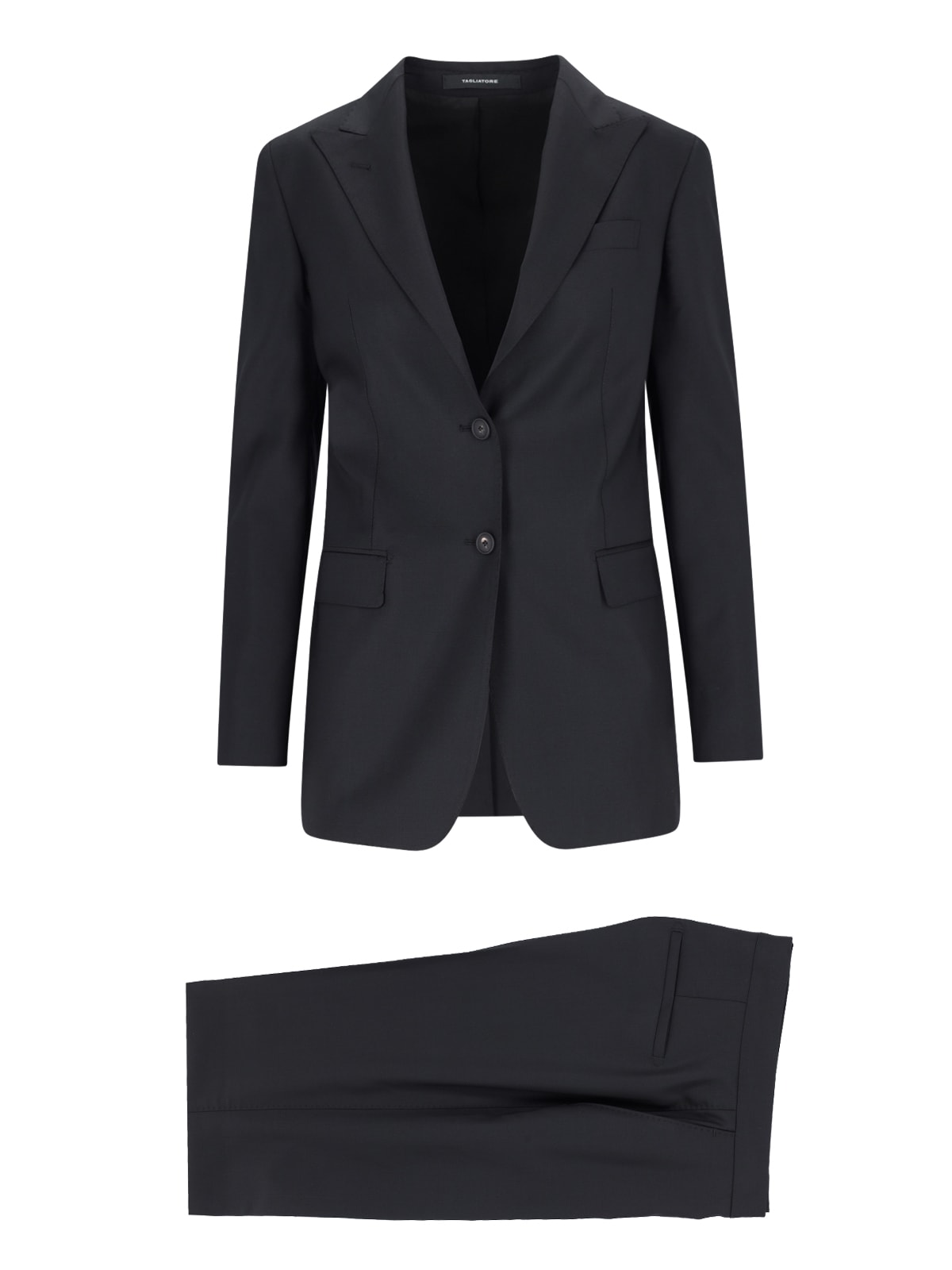 Shop Tagliatore Single-breasted Suit In Black